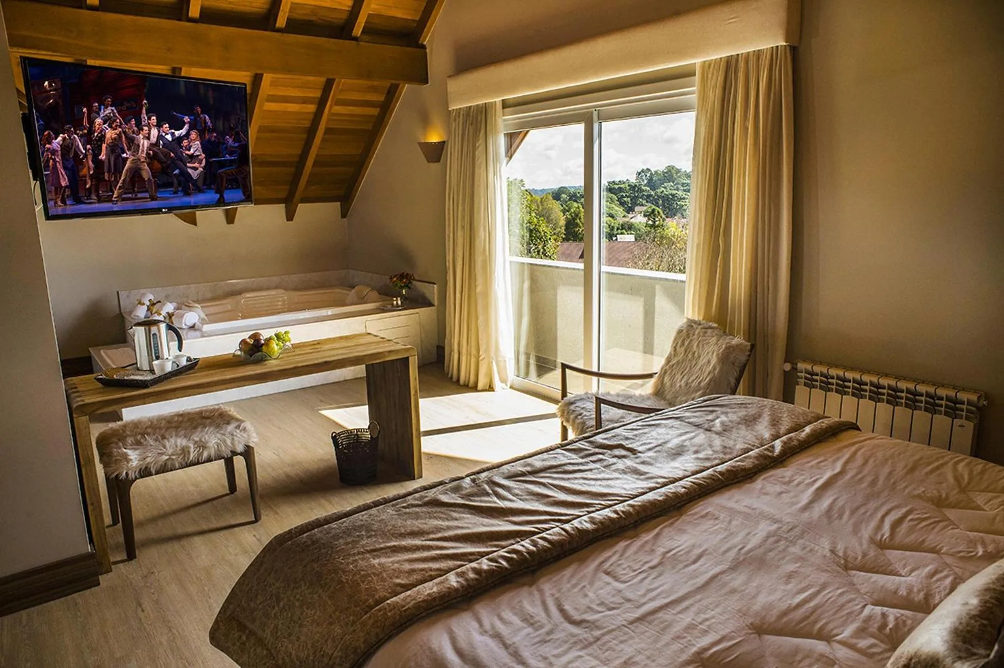 Bedroom, Bed in Hotel Refugio da Montanha