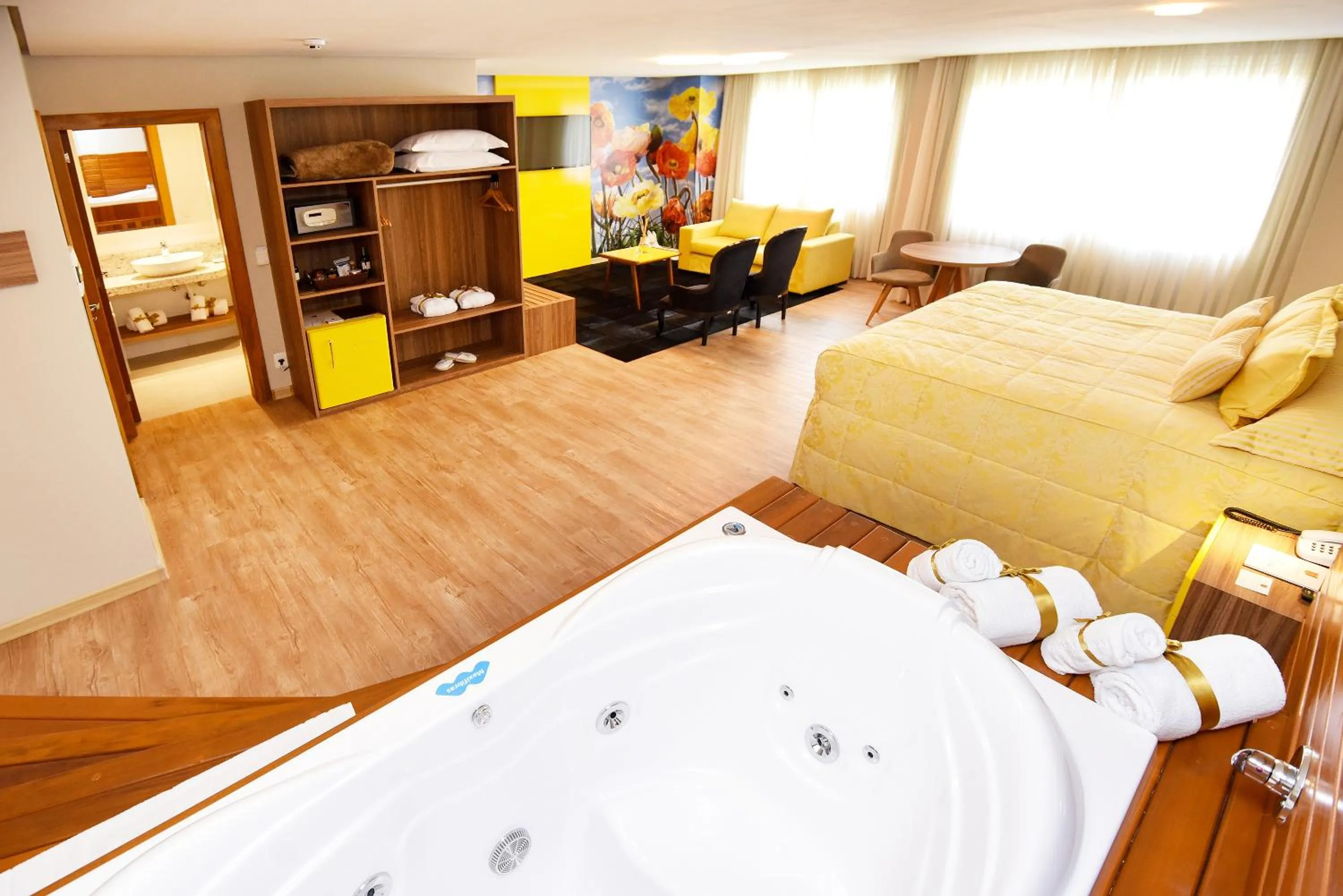 Bathroom, Bed in Hotel Refugio da Montanha