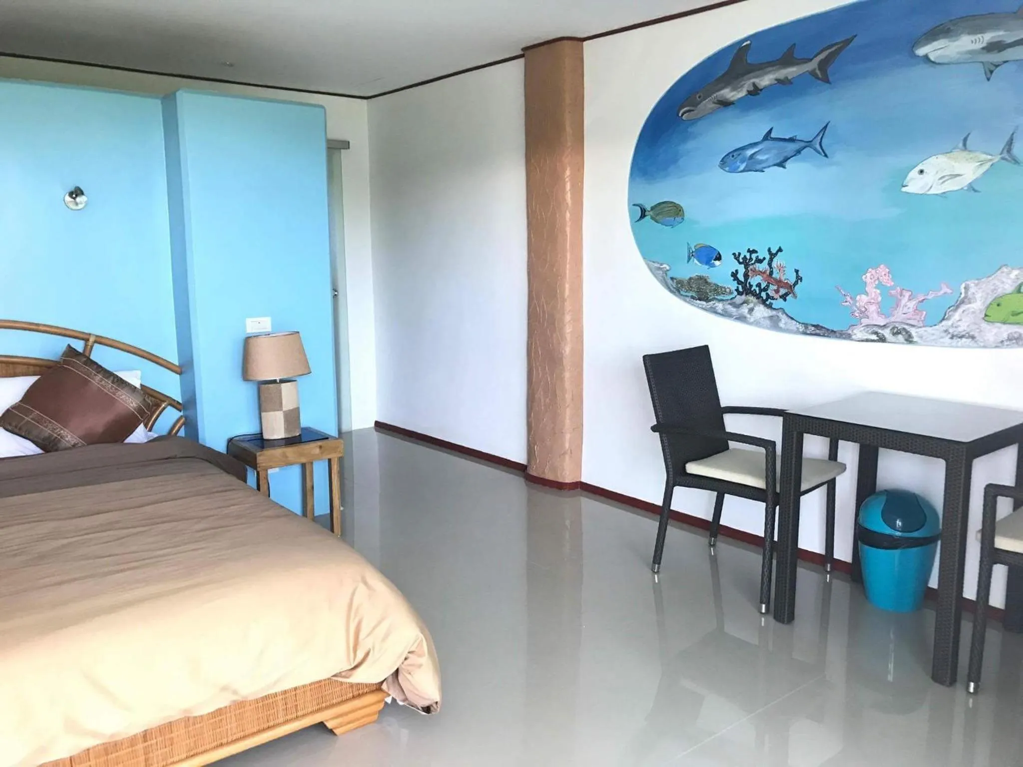 Bed in Cabilao Sunset Dive & Beach Resort