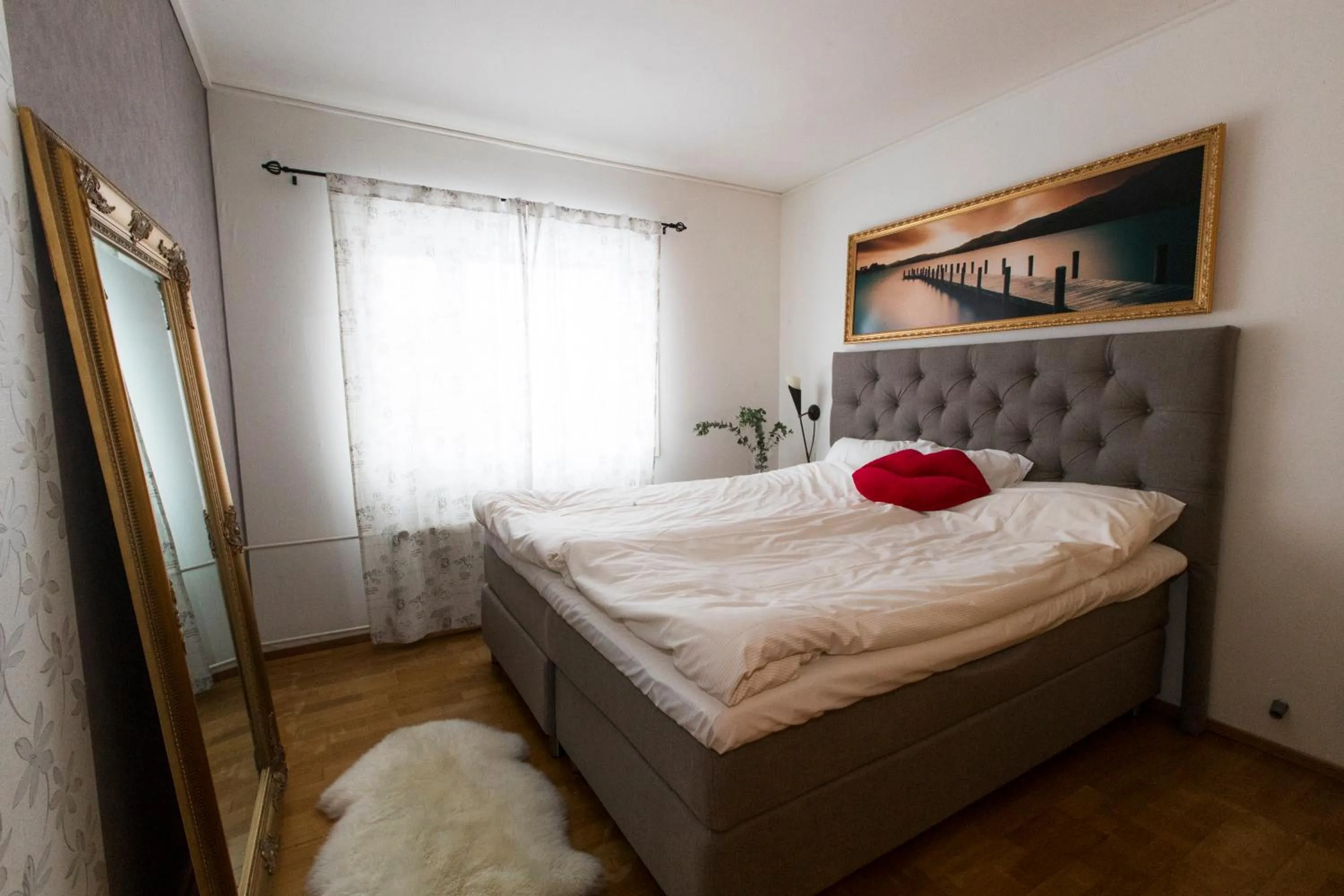 Patio, Bed in Klintvägen Apartments