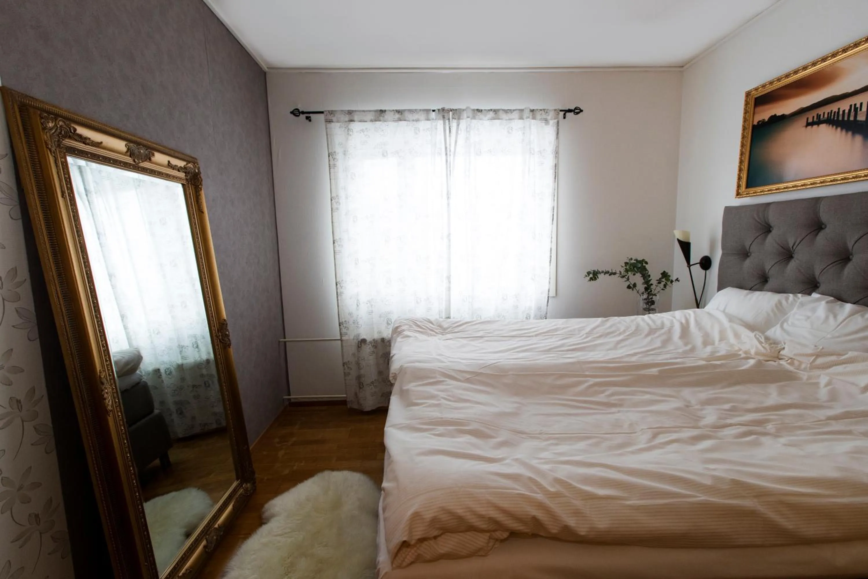 Patio, Bed in Klintvägen Apartments