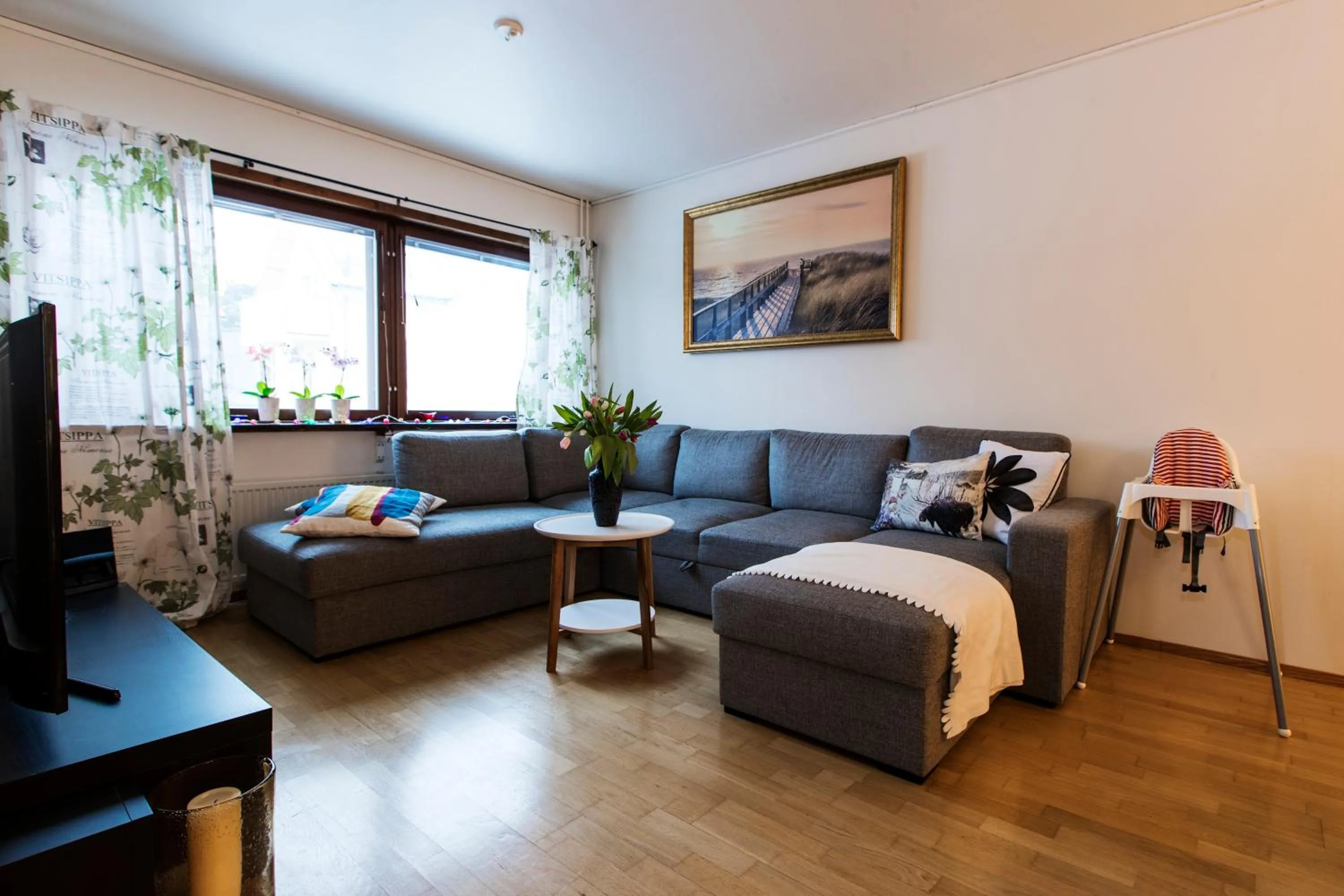 Patio, Bed in Klintvägen Apartments