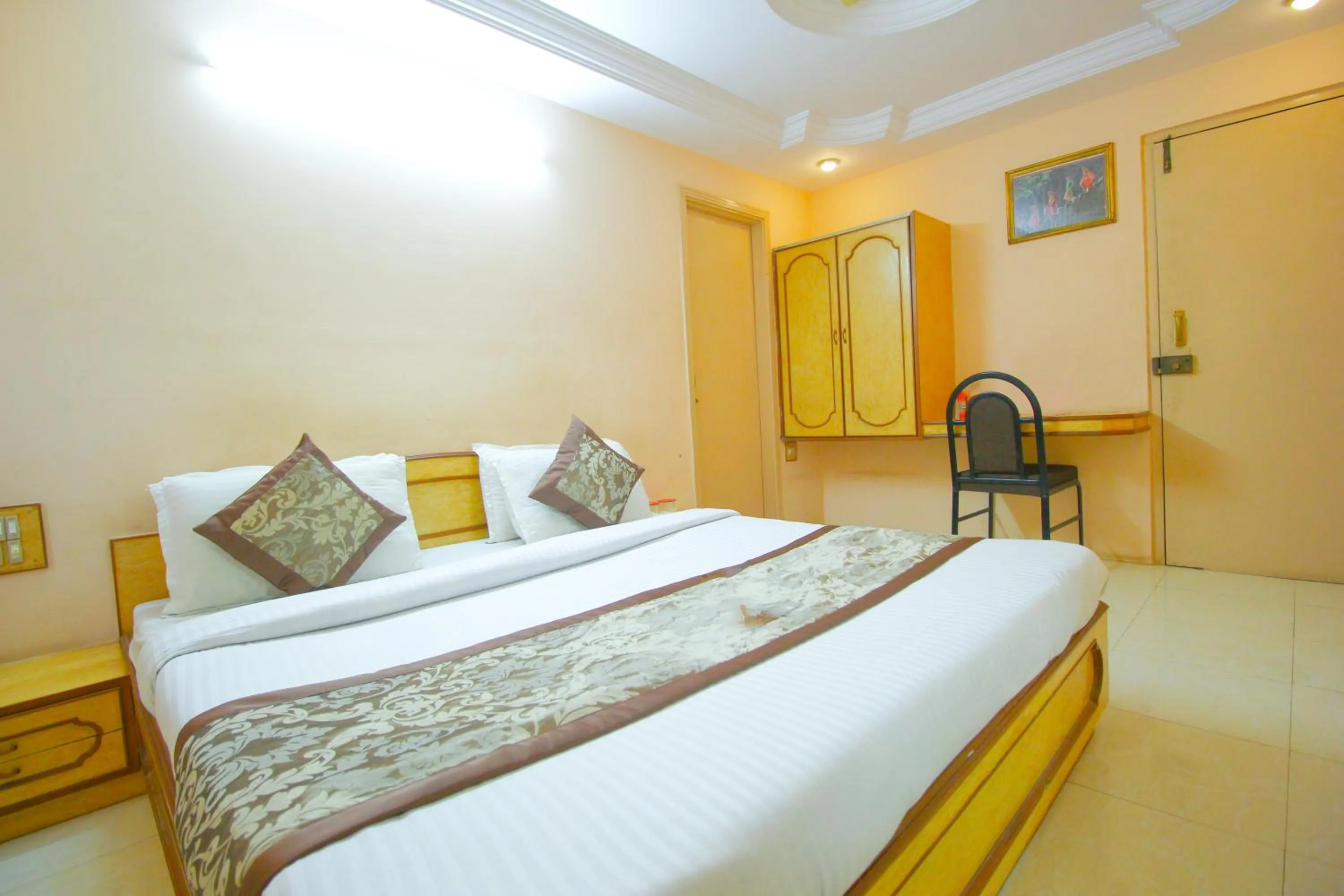 Bed in Hotel Upasana