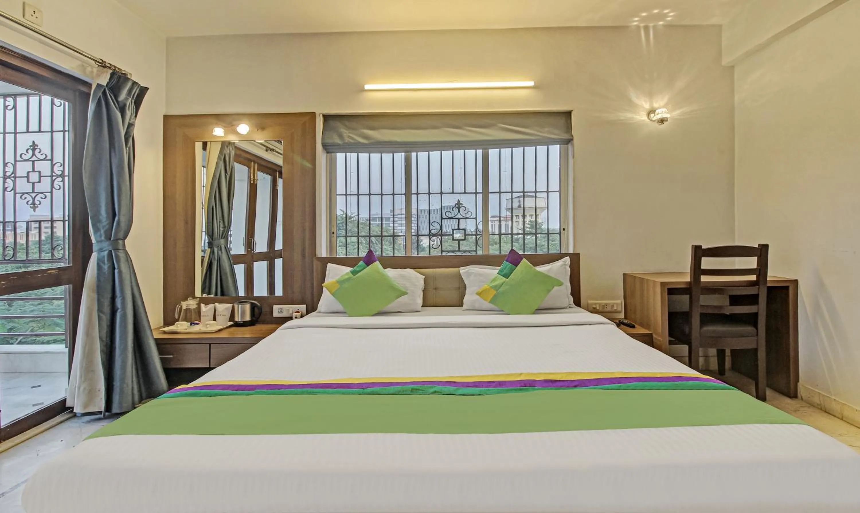 Bedroom, Bed in Treebo Sreemaa Newtown Near Biswa Bangla Gate