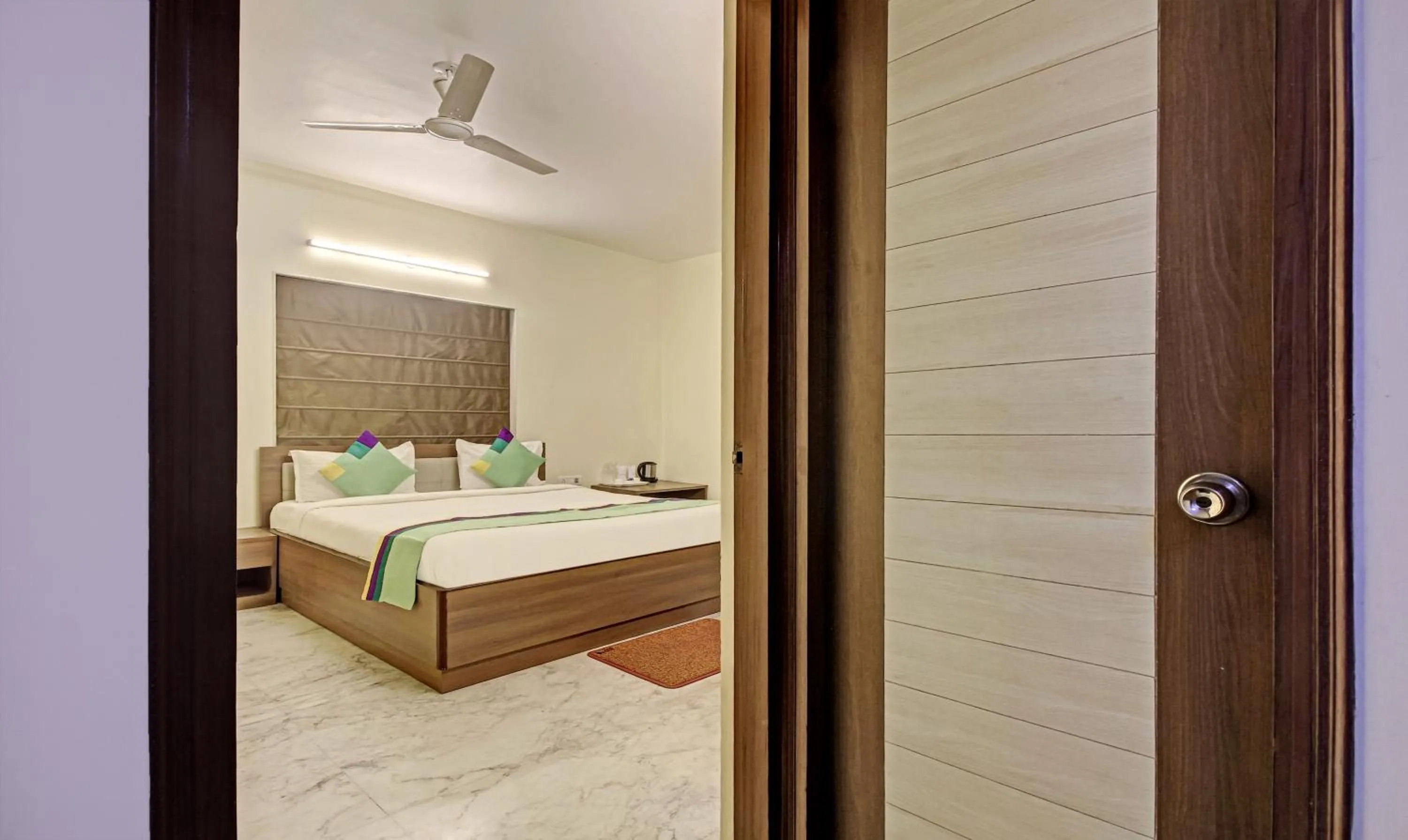 Bedroom, Bed in Treebo Sreemaa Newtown Near Biswa Bangla Gate