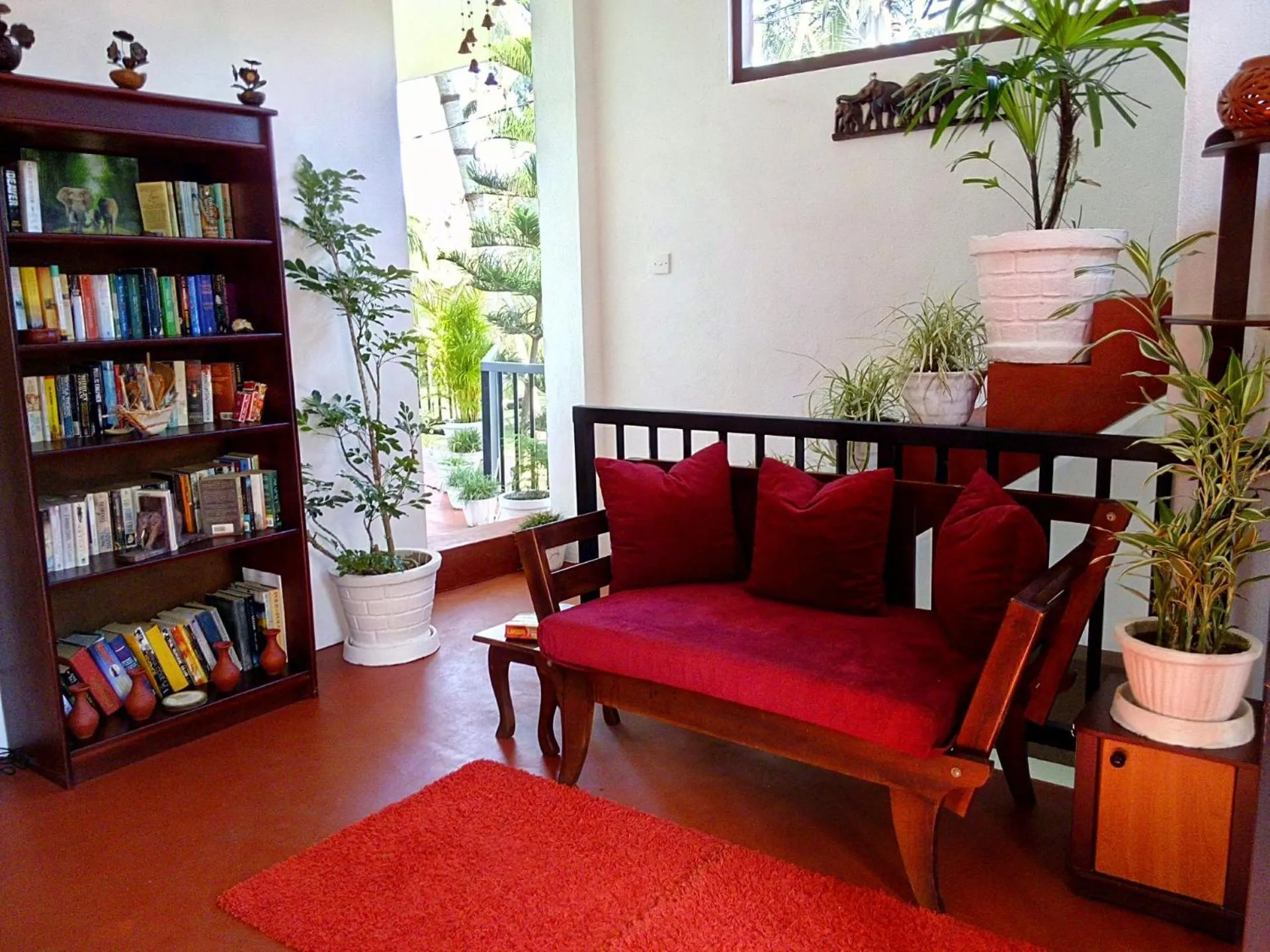 Seating area, Library in Sri Lancashire Guest House