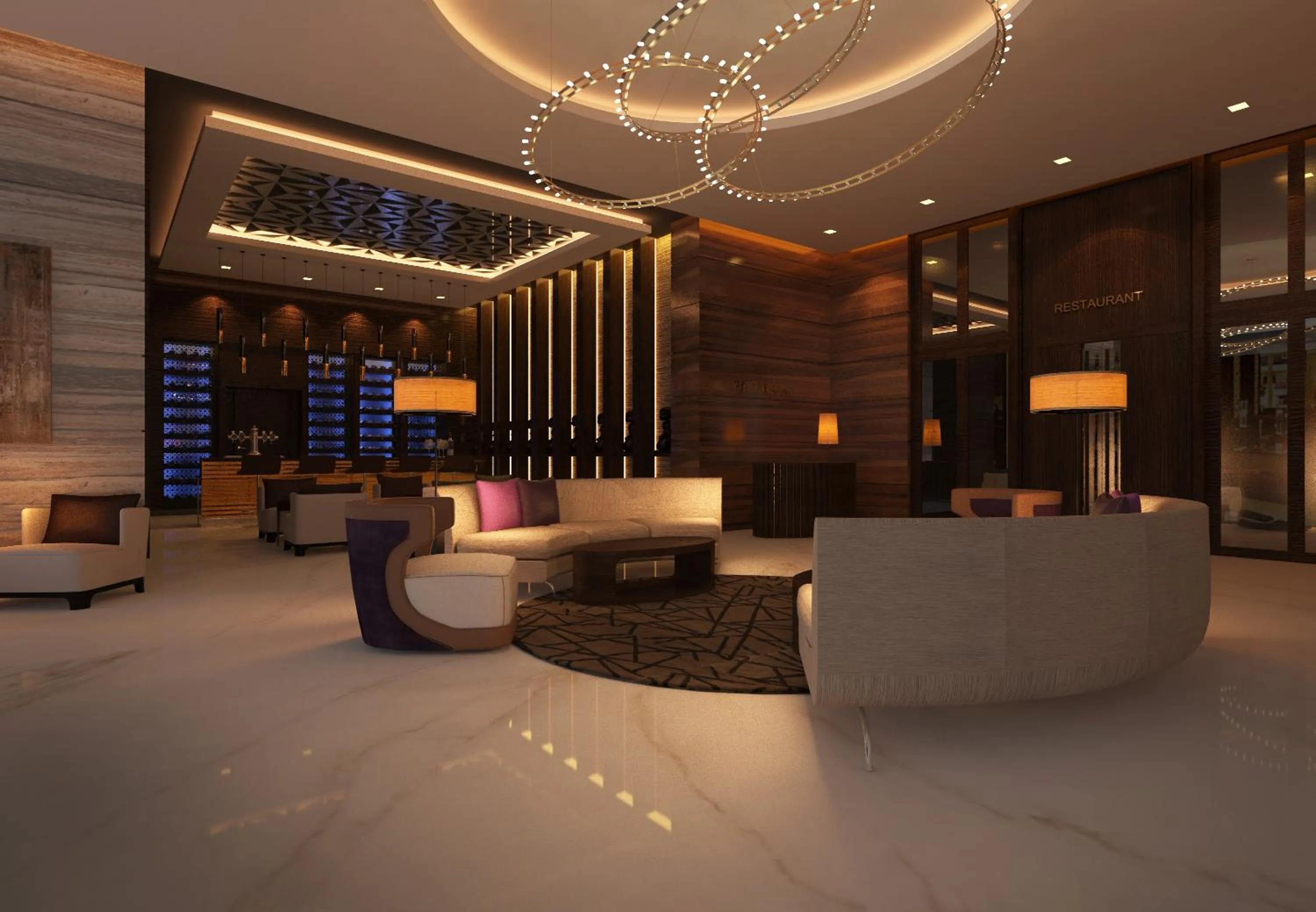 Lobby or reception in Radisson Blu Hotel, Dubai Waterfront