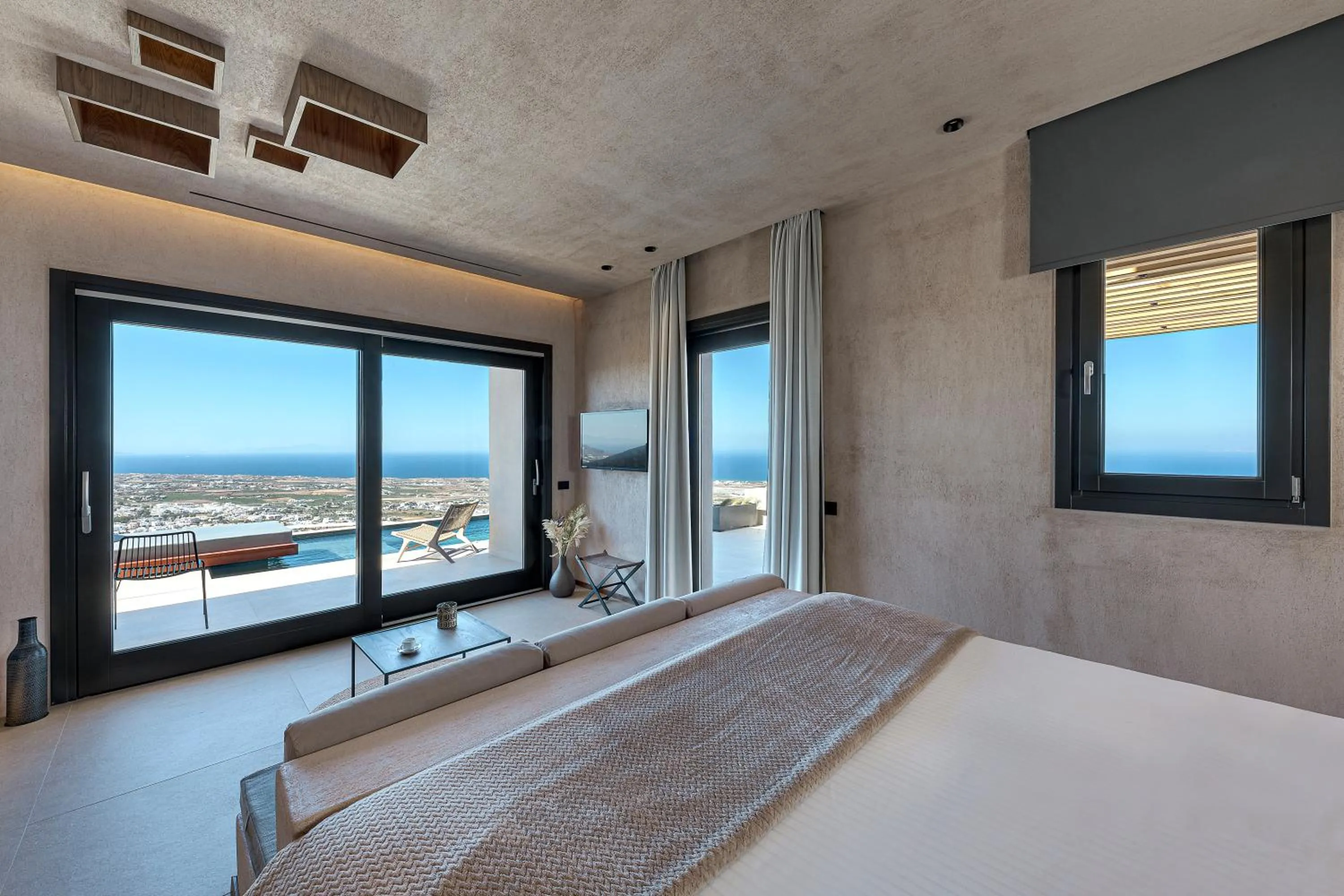 Bed in North Santorini - A Luxury Spa Hotel