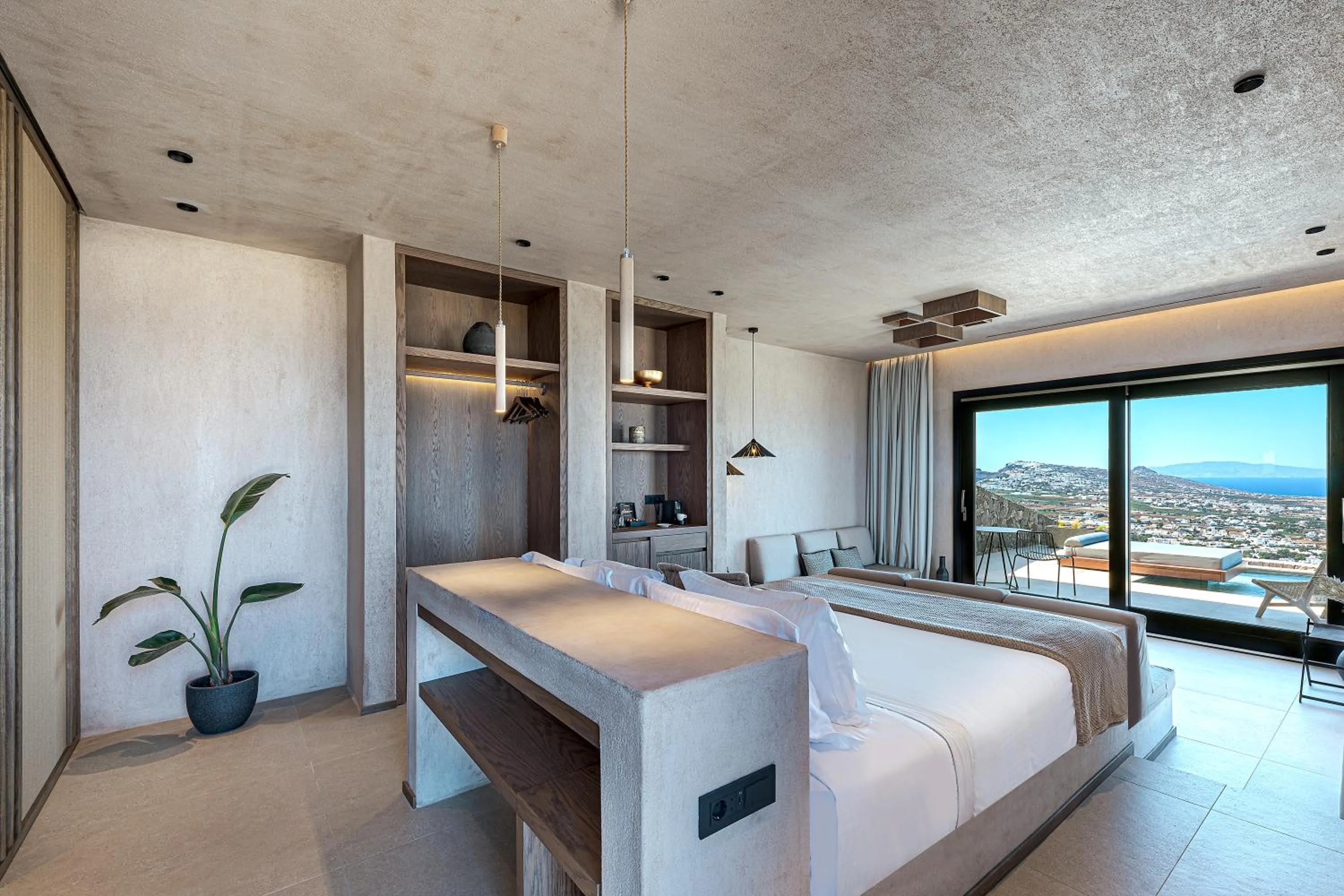 Bed in North Santorini - A Luxury Spa Hotel