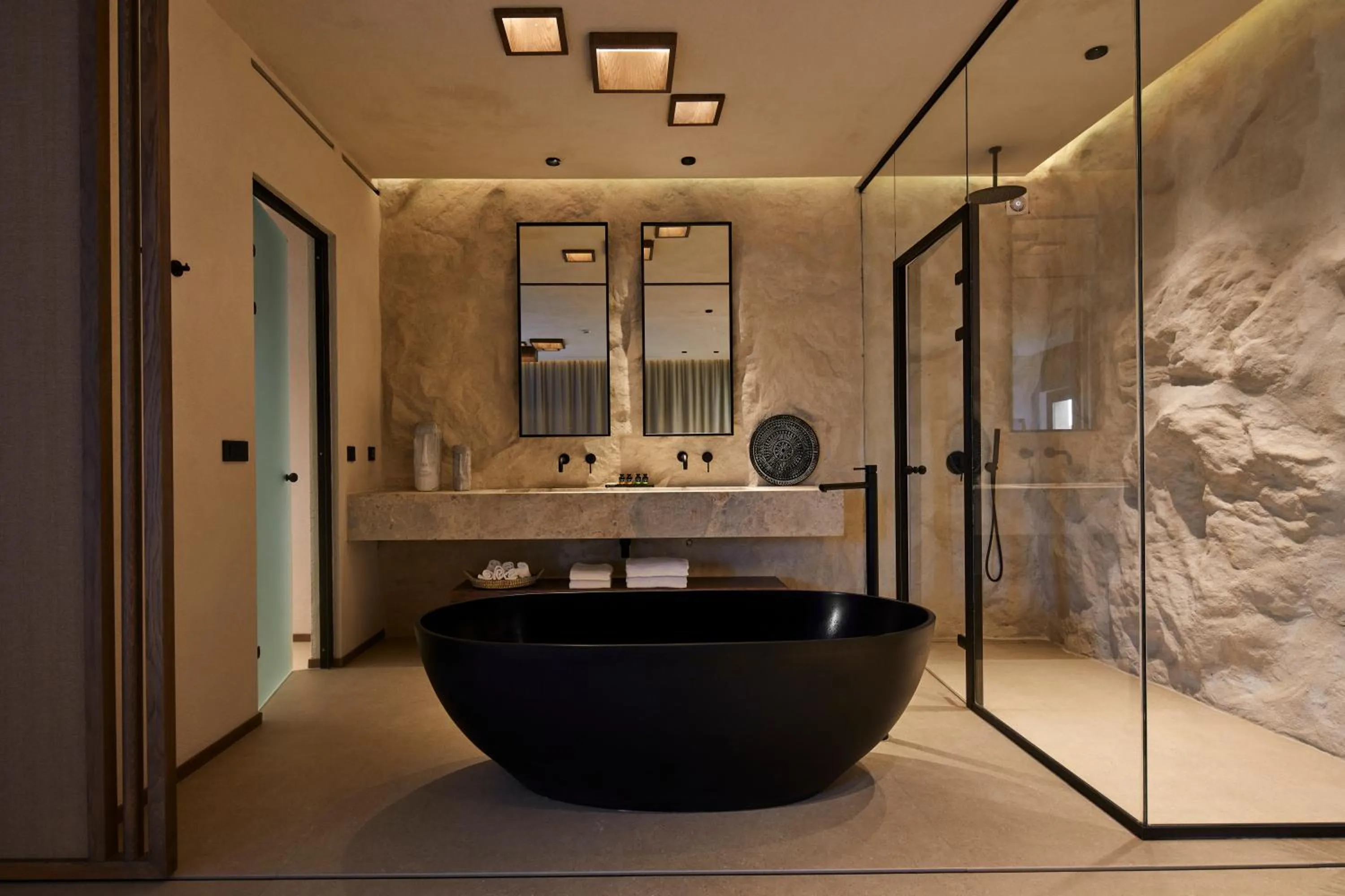 Bathroom in North Santorini - A Luxury Spa Hotel