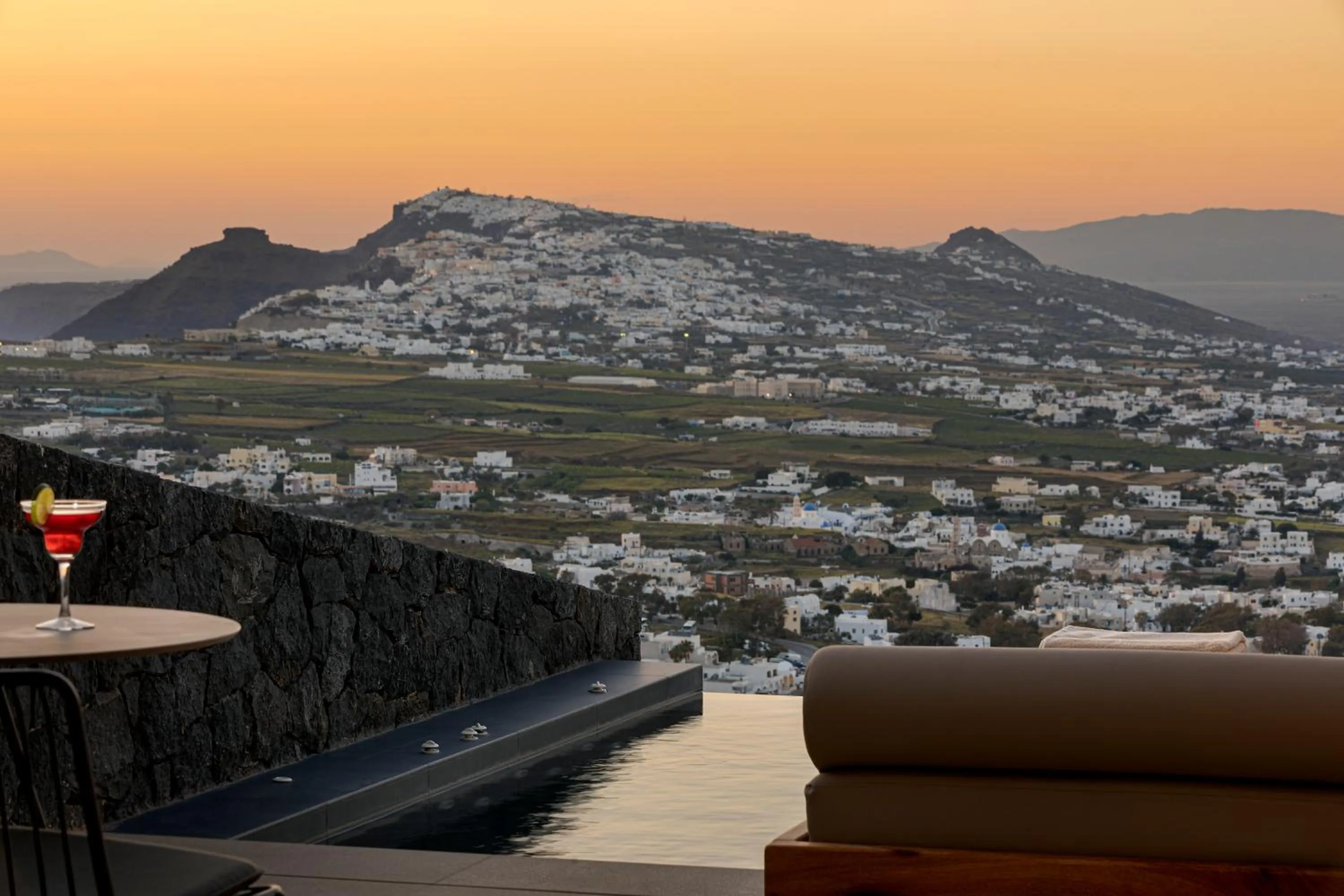 Bird's eye view in North Santorini - A Luxury Spa Hotel