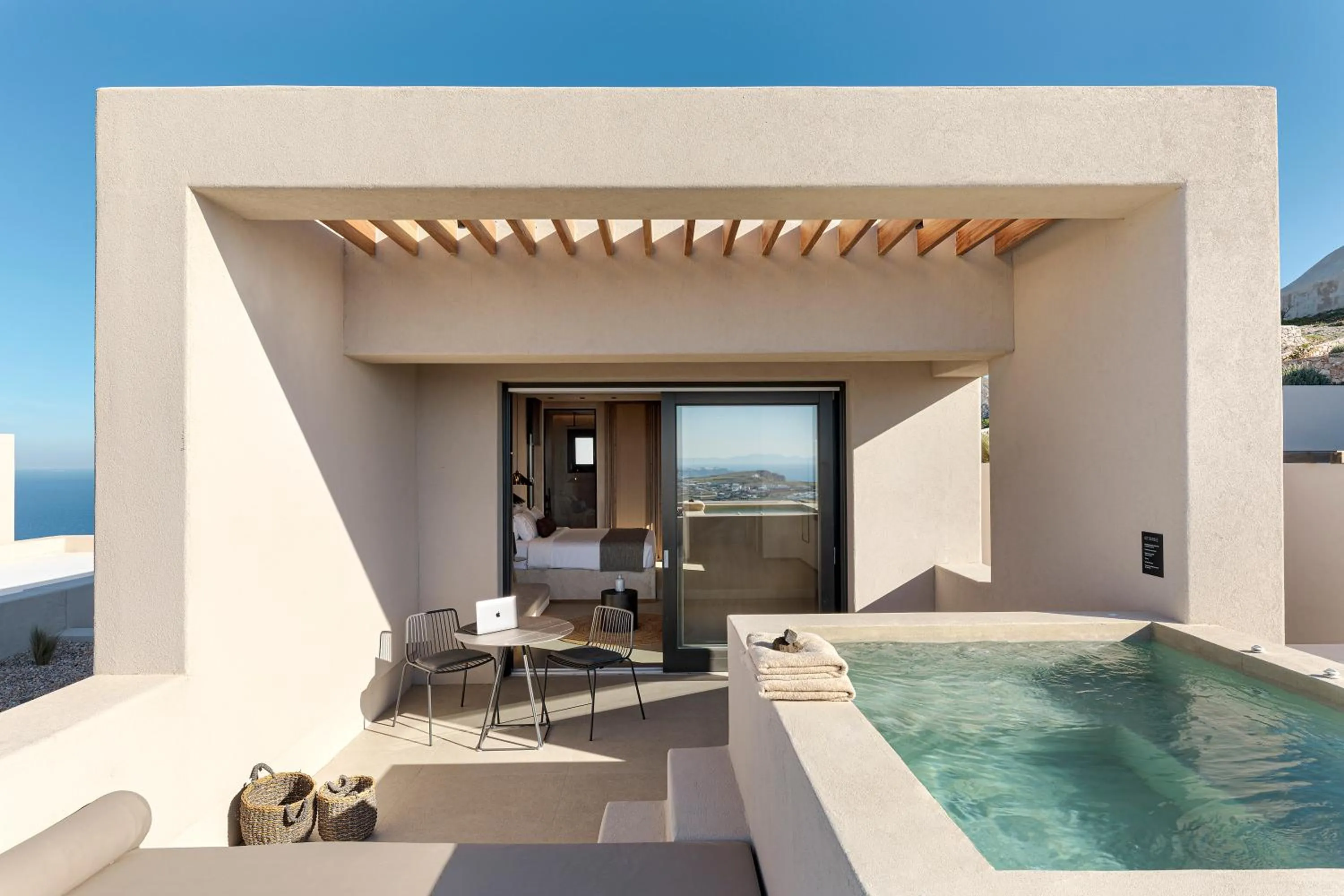 Hot Tub in North Santorini - A Luxury Spa Hotel