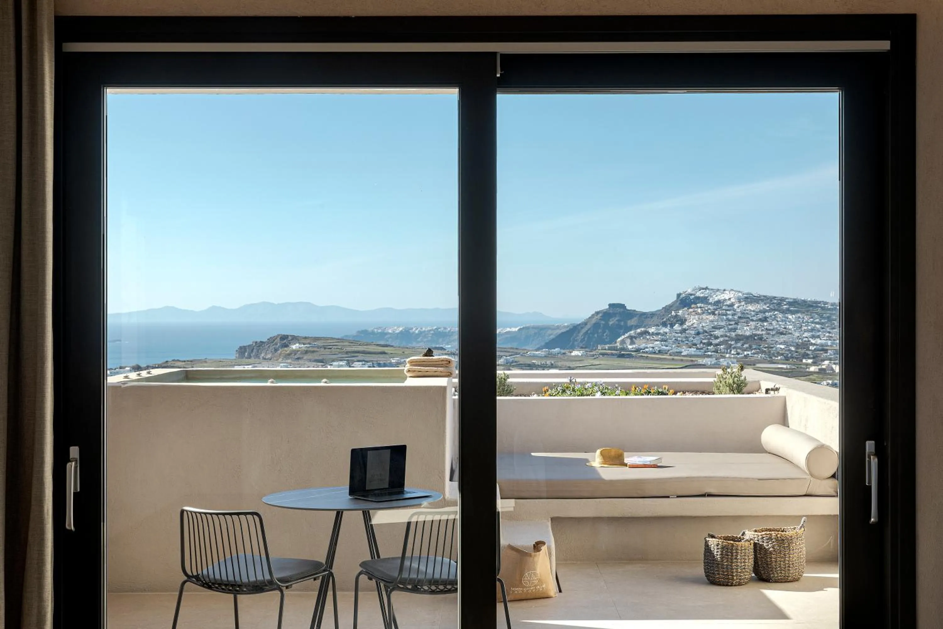 Bird's eye view in North Santorini - A Luxury Spa Hotel