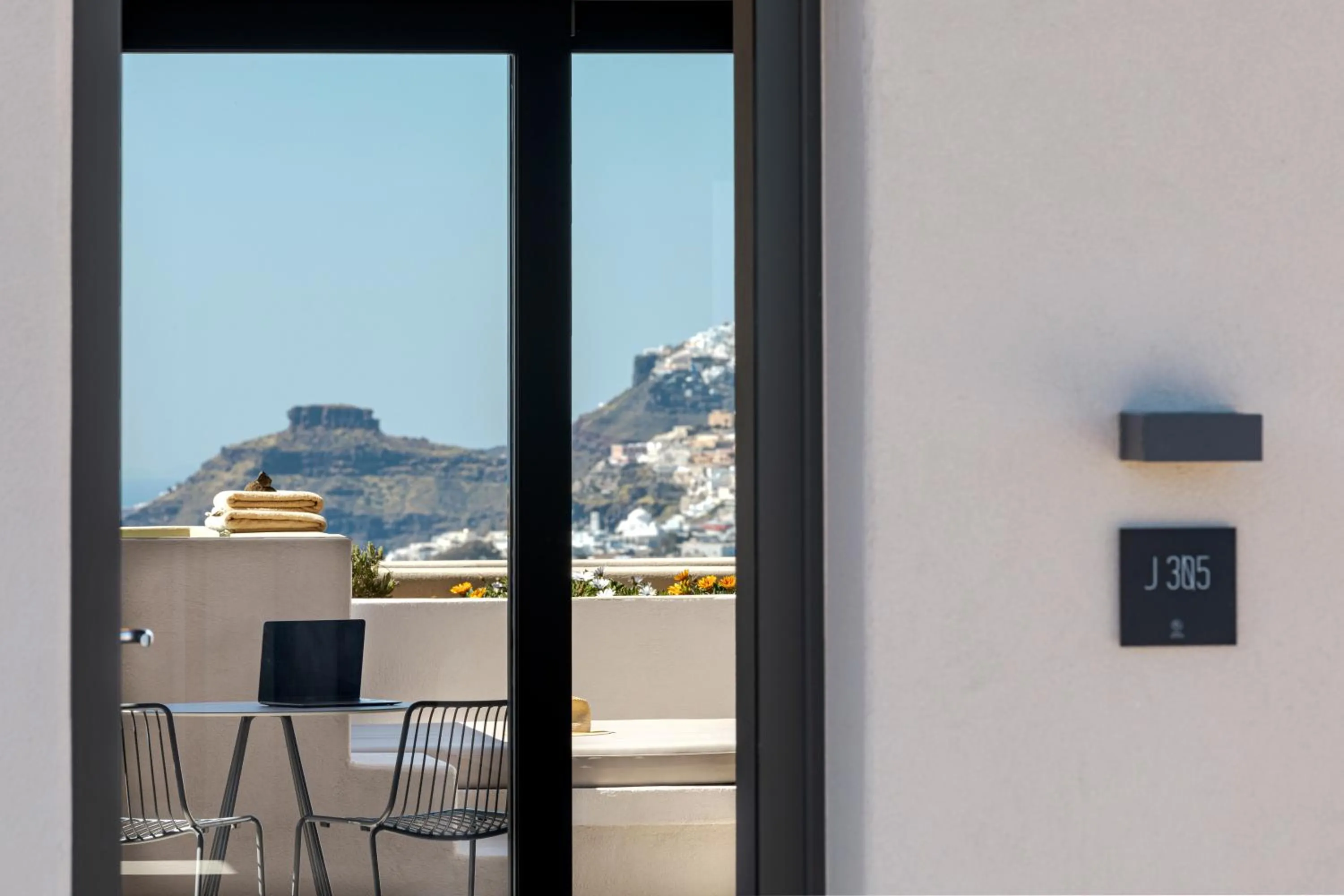 Bird's eye view in North Santorini - A Luxury Spa Hotel