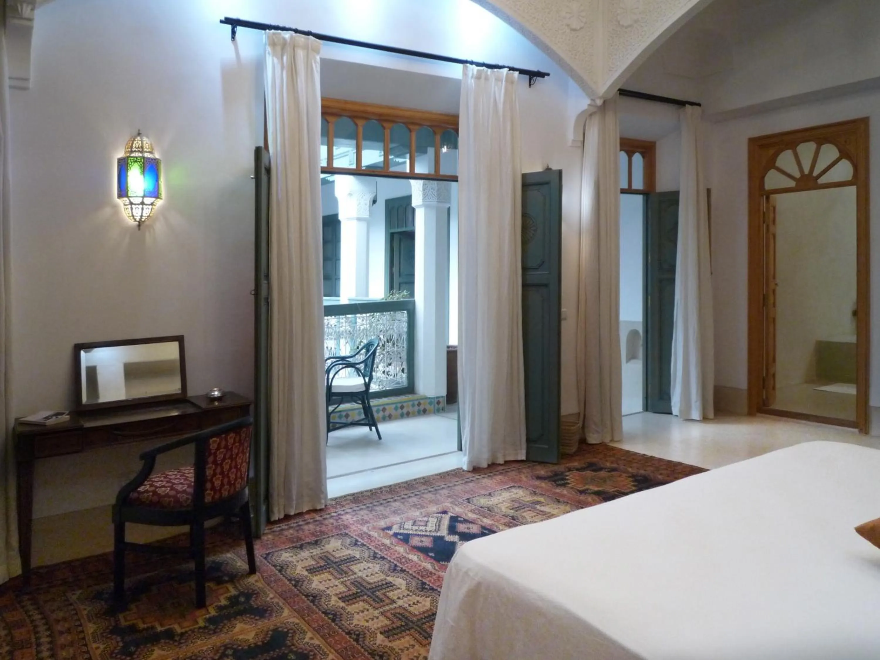 Patio, Bed in Riad Azahar