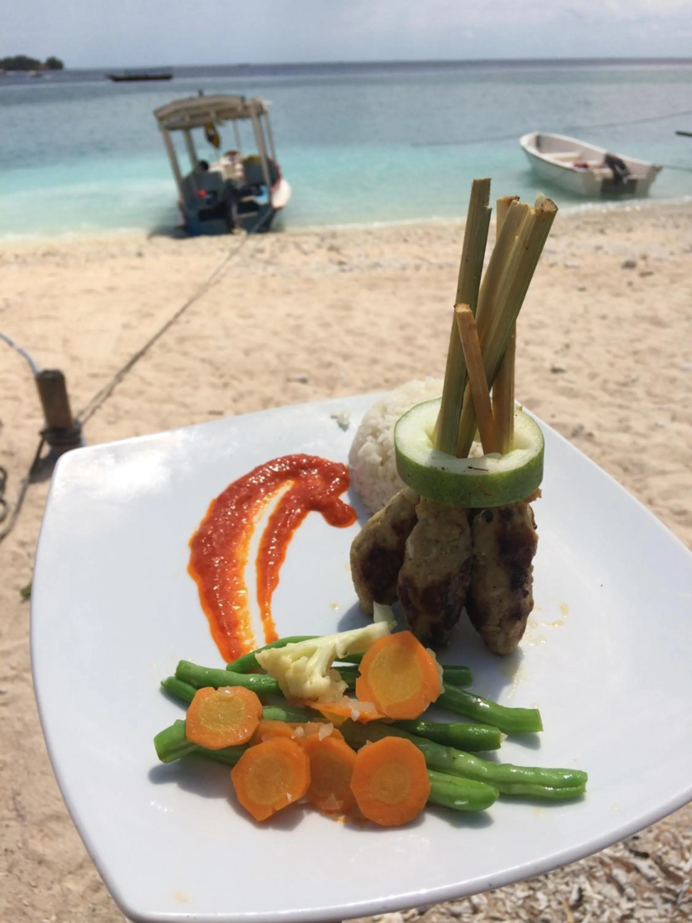 Food close-up in Gili Beach
