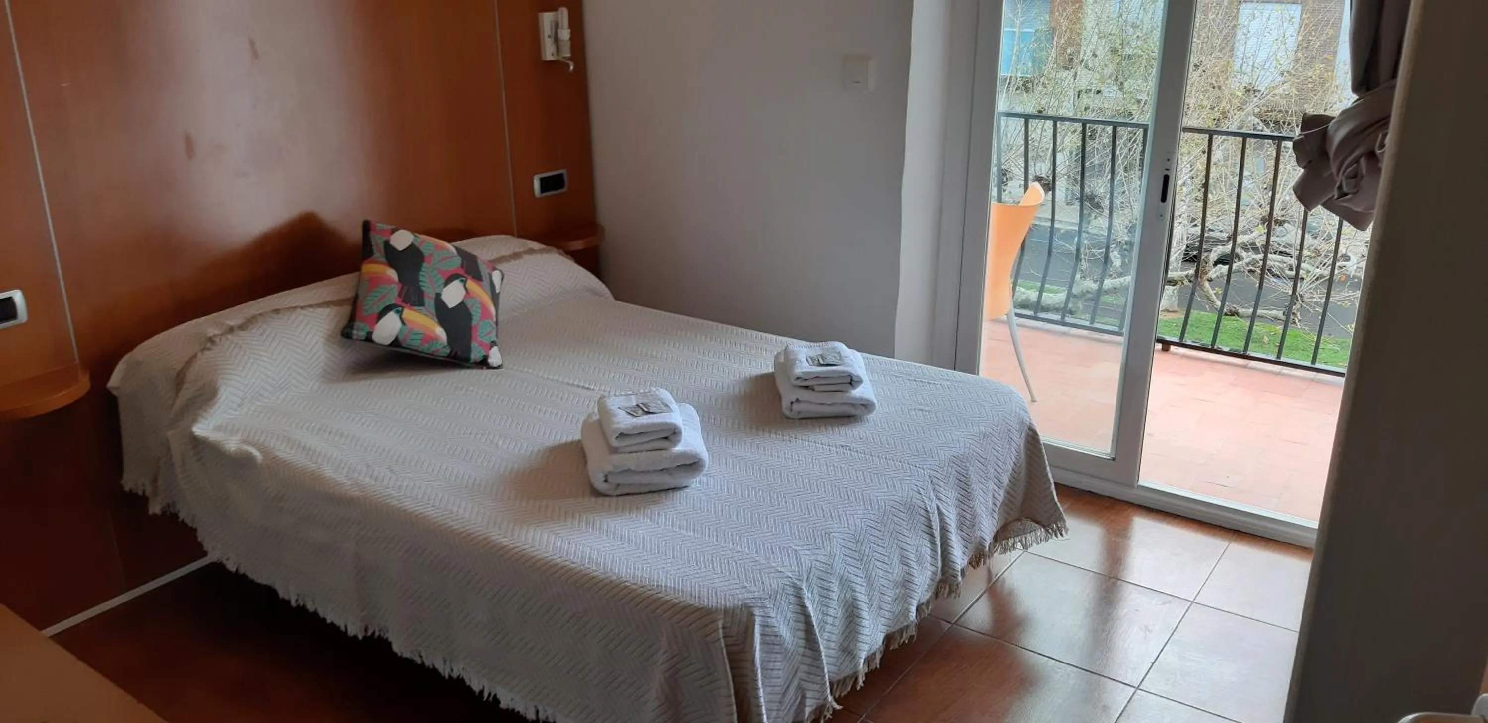 Bed in Hostal Can Salvado