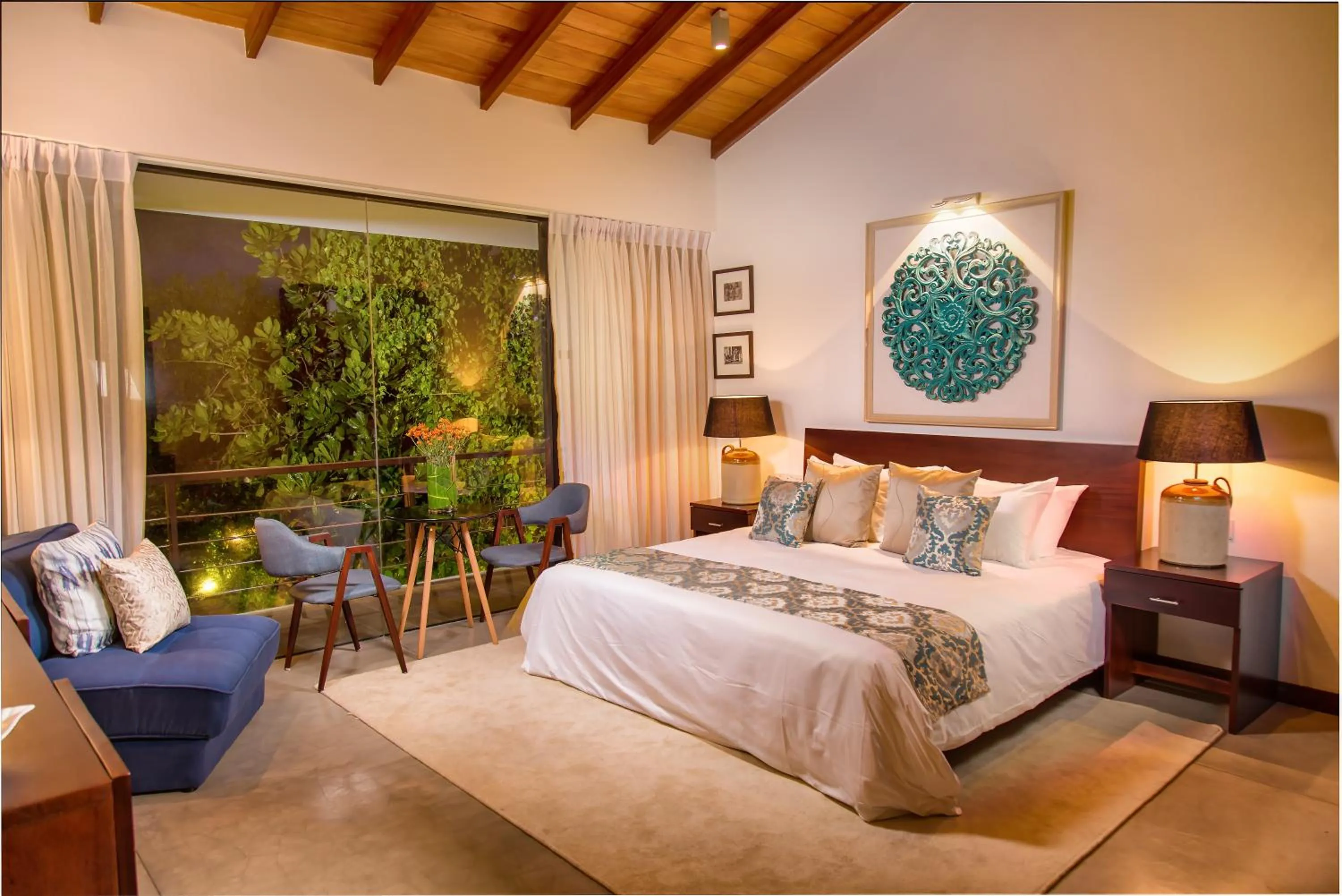 Bedroom, Bed in Mirissa Beach Villa