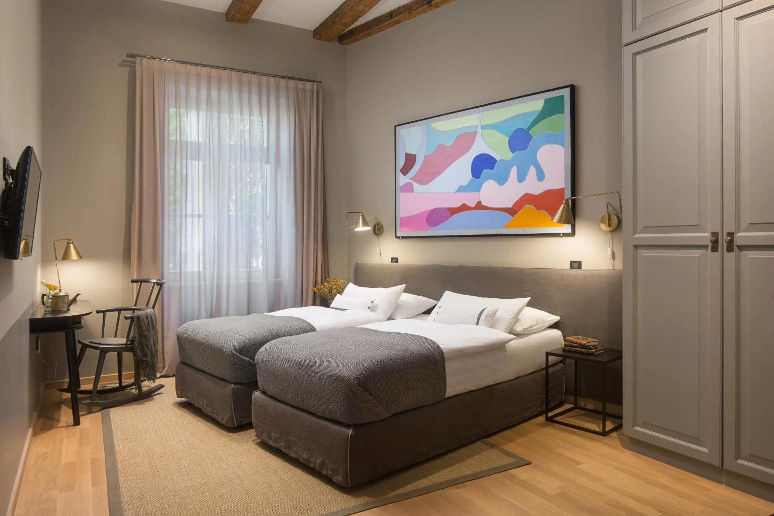 Bed in Almayer Art & Heritage Adults Only Hotel and Dépendance rooms