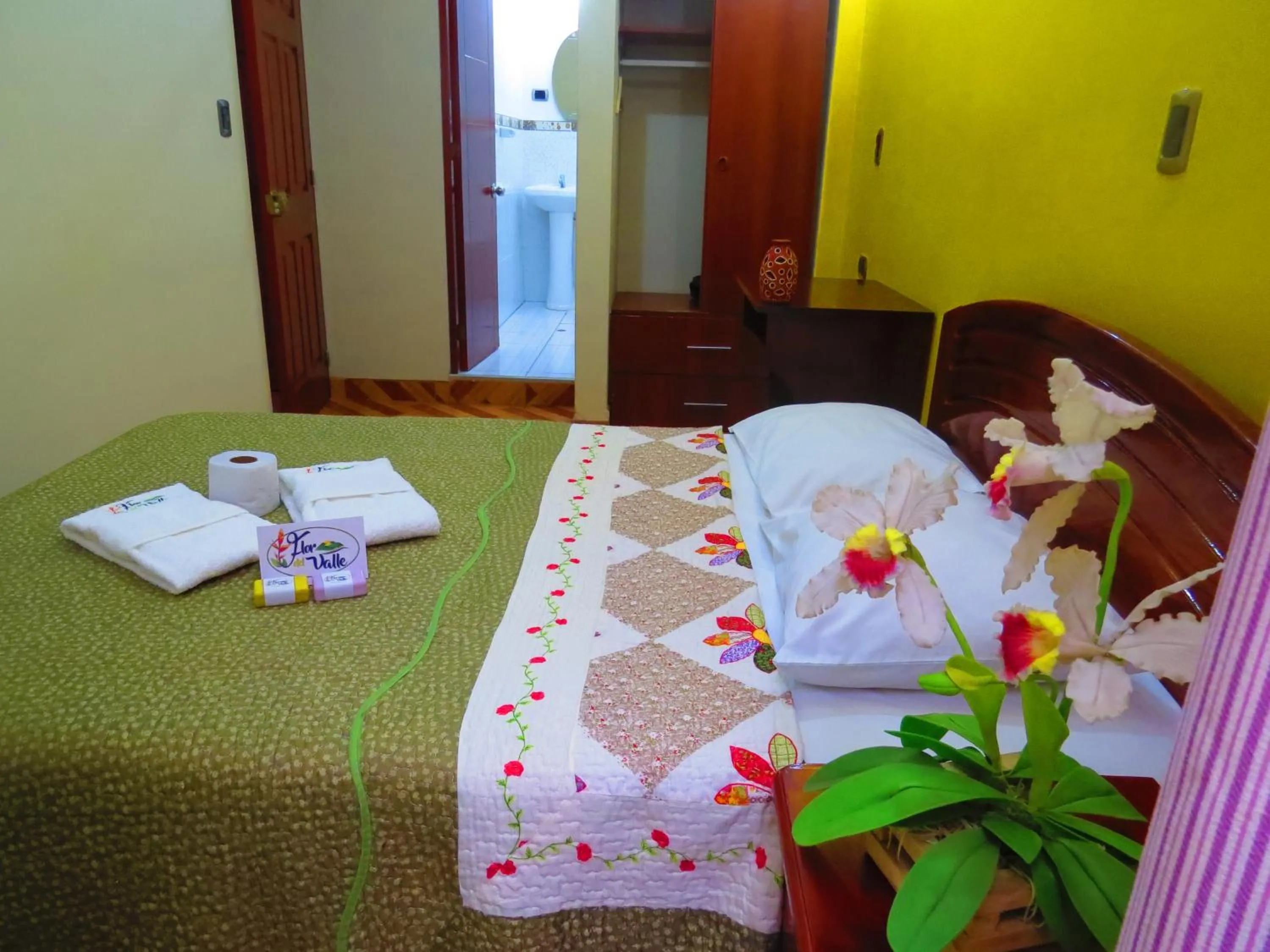 Bed in Flor del Valle Posada