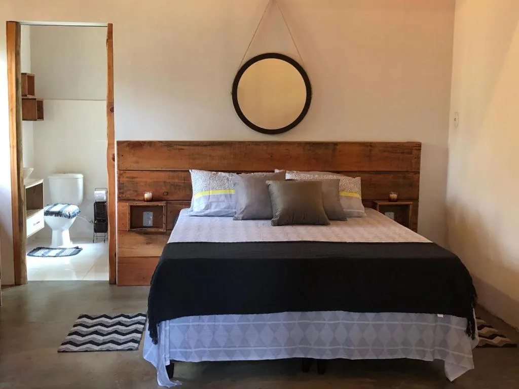 Bed in Pousada Chalés da Lua