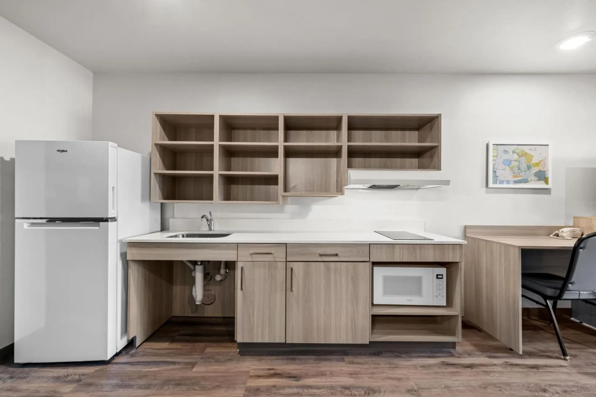 kitchen in WoodSpring Suites Seattle Everett