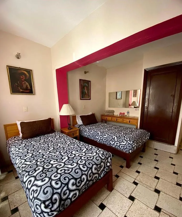 Bed in Hotel Doña Chela En Calvillo