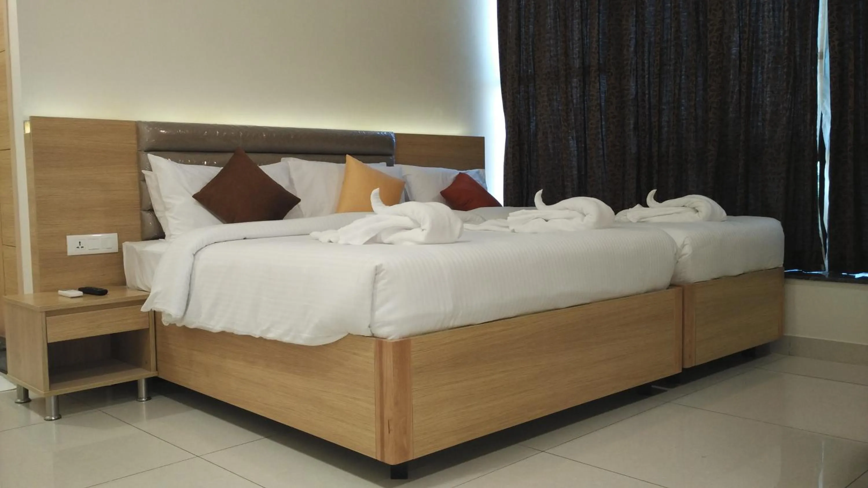 Bed in Hotel Ashoka
