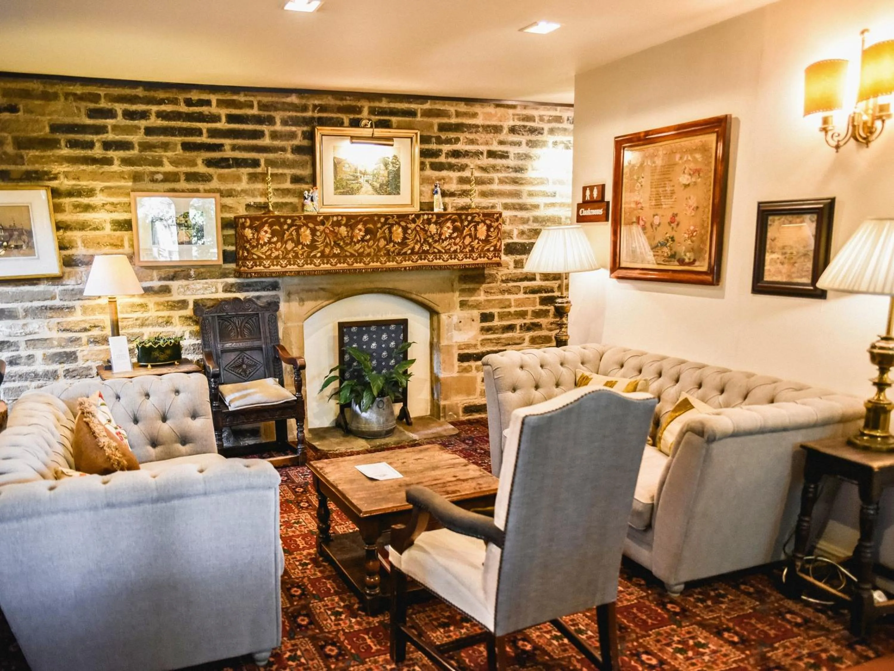 Seating area in Holdsworth House Hotel
