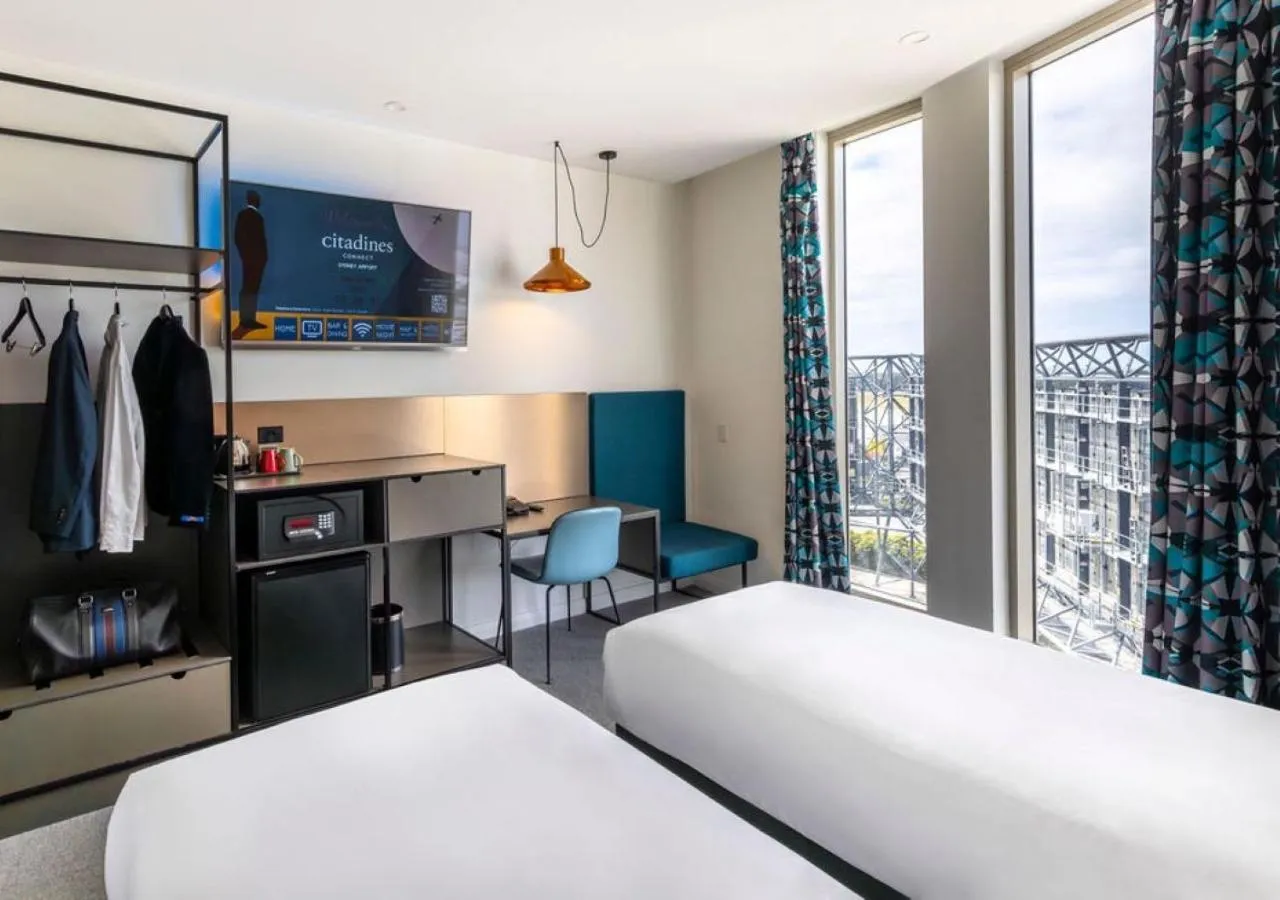 Bedroom, Bed in Citadines Connect Sydney Airport