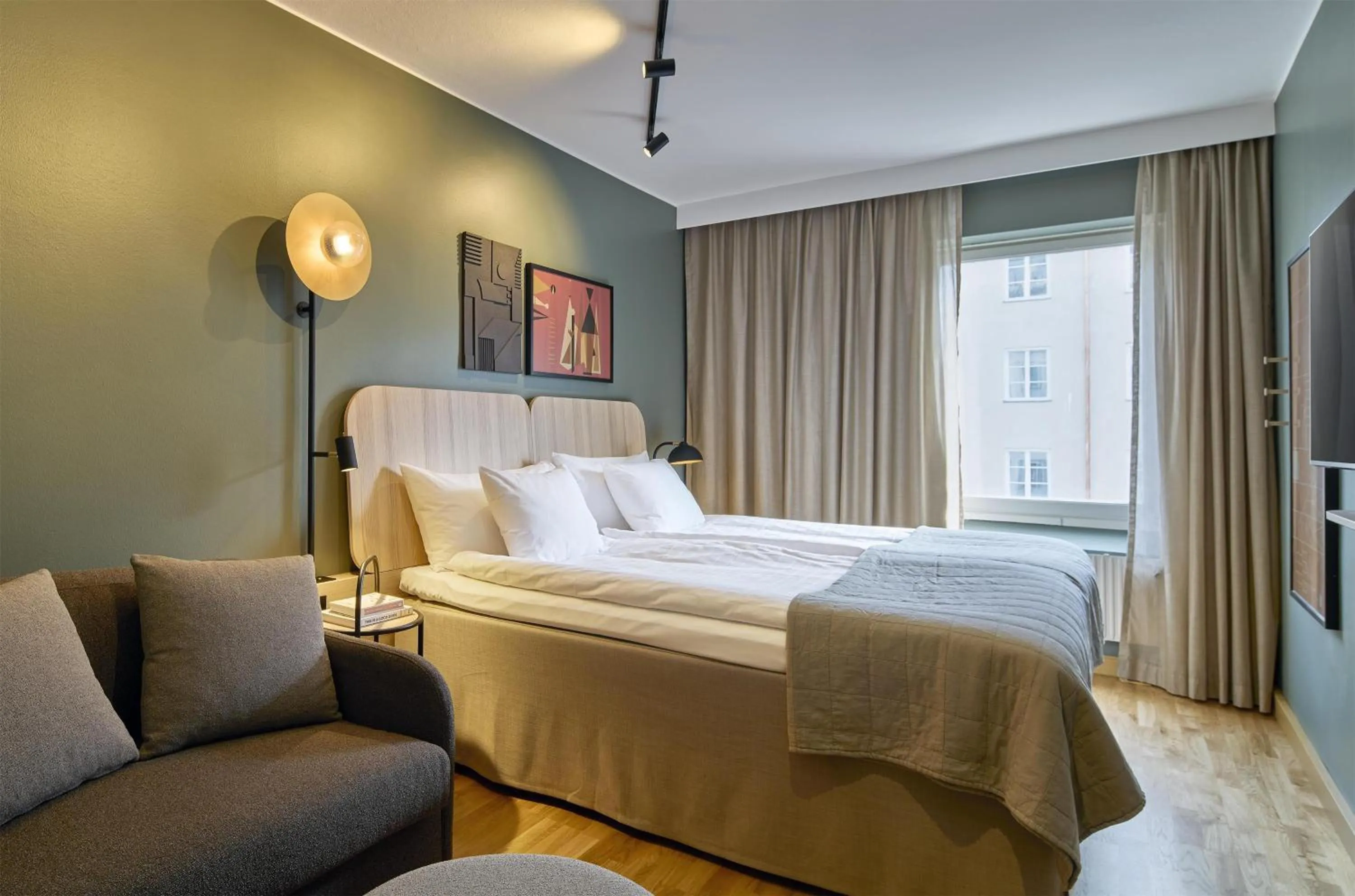 Bedroom, Bed in Scandic Malmen