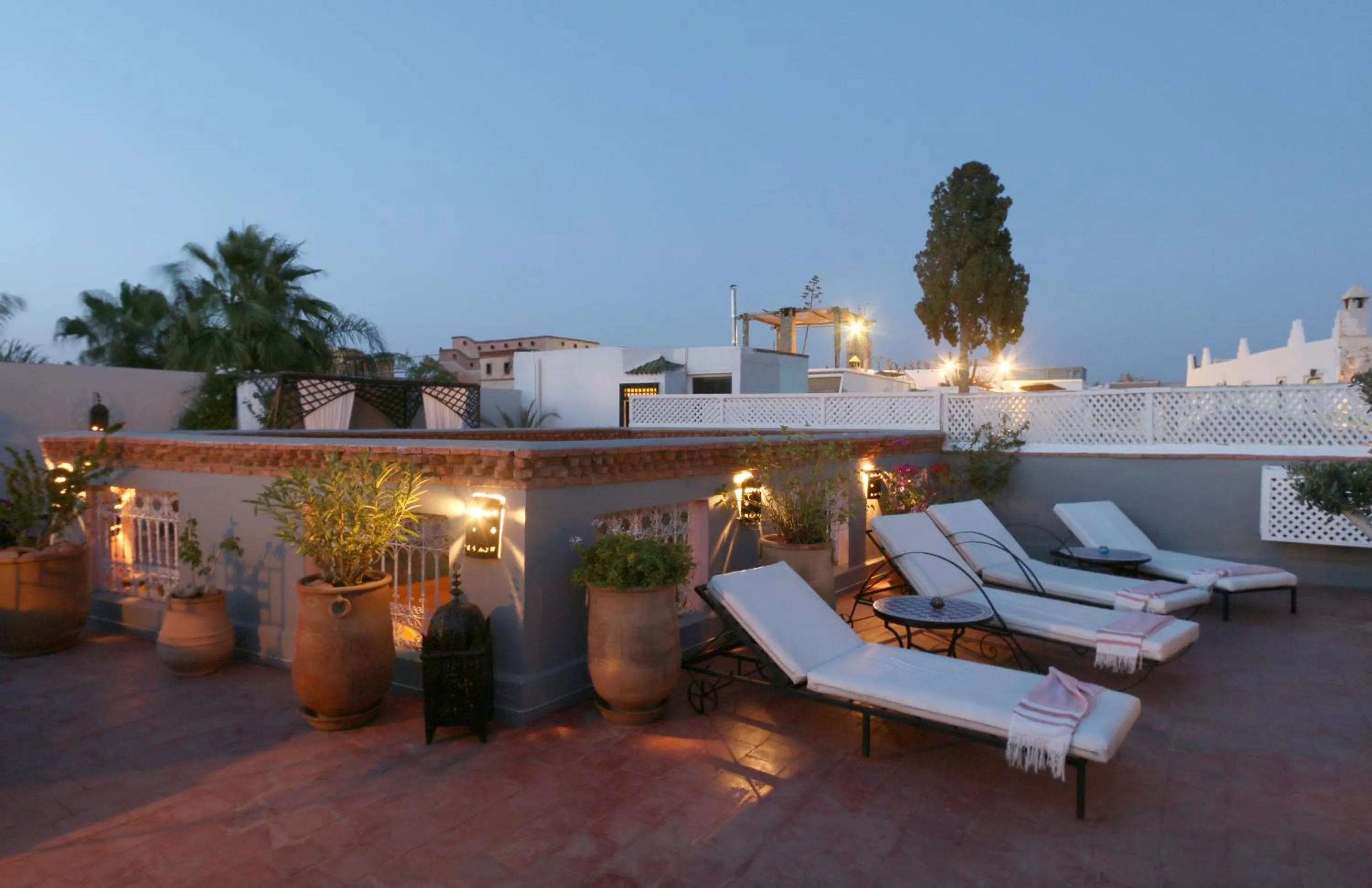 sunbed in Riad Merstane Marrakech