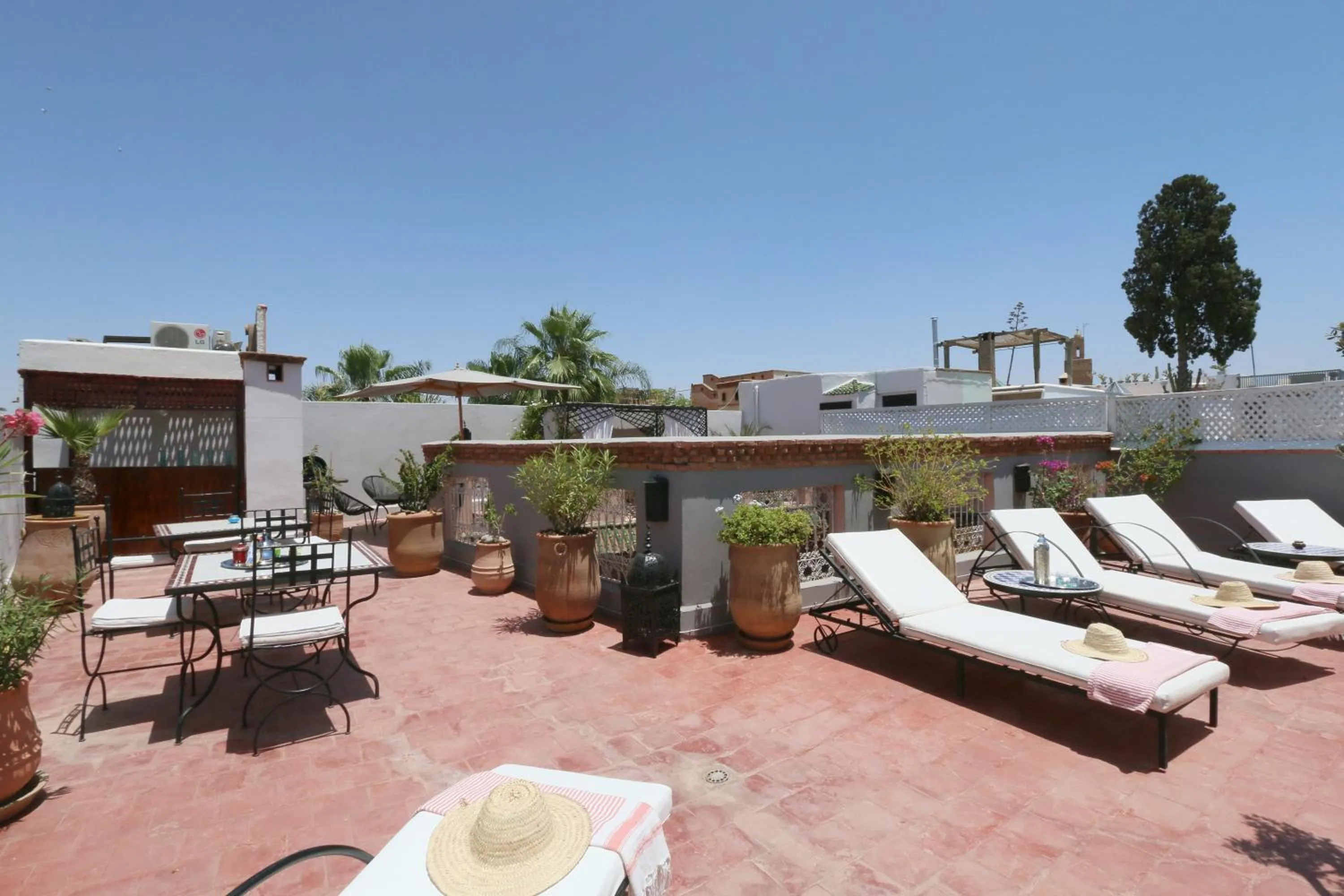 sunbed in Riad Merstane Marrakech