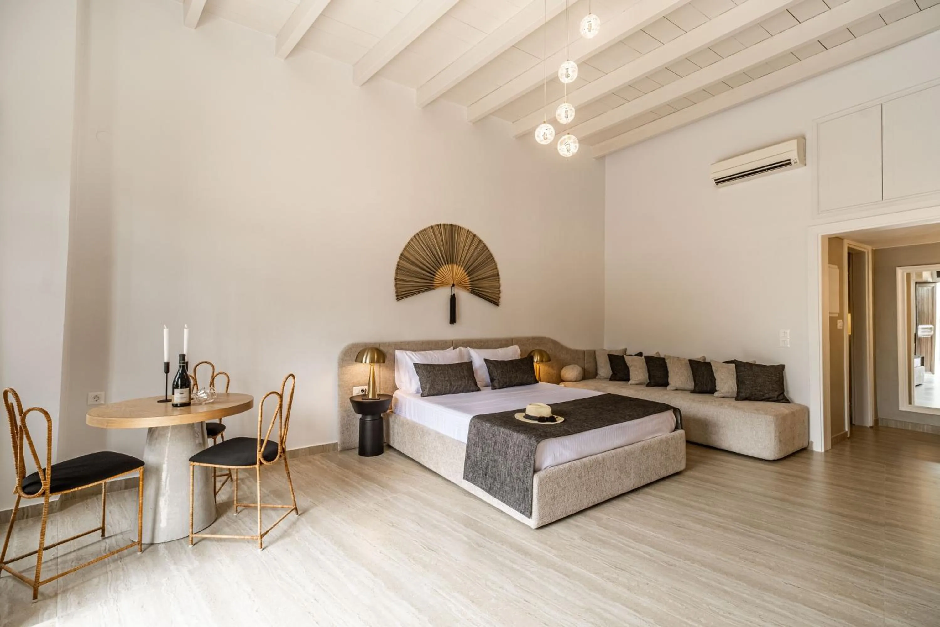 Bed in Lithinon Luxury Suites with Free Parking