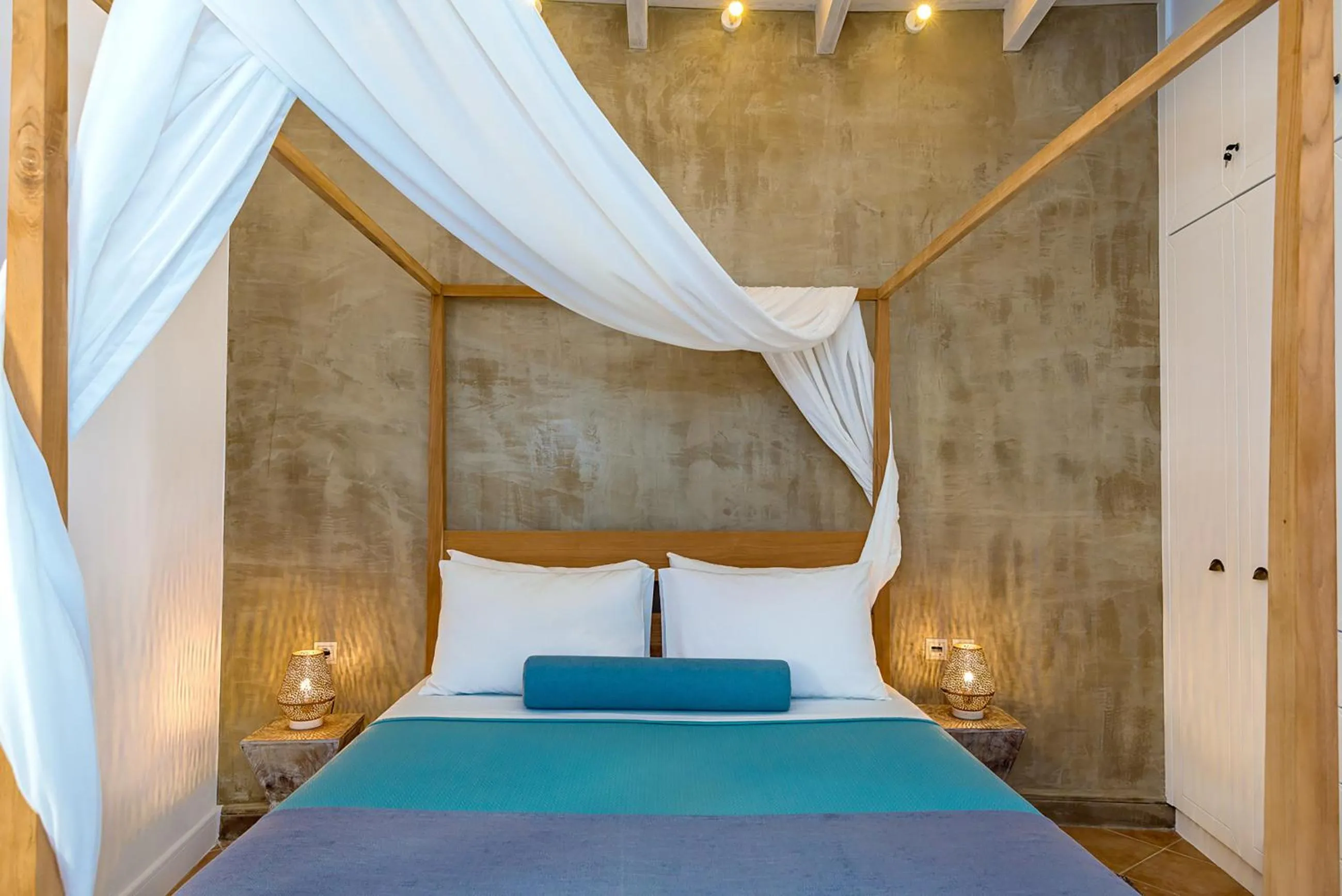 Bed in Lithinon Luxury Suites with Free Parking