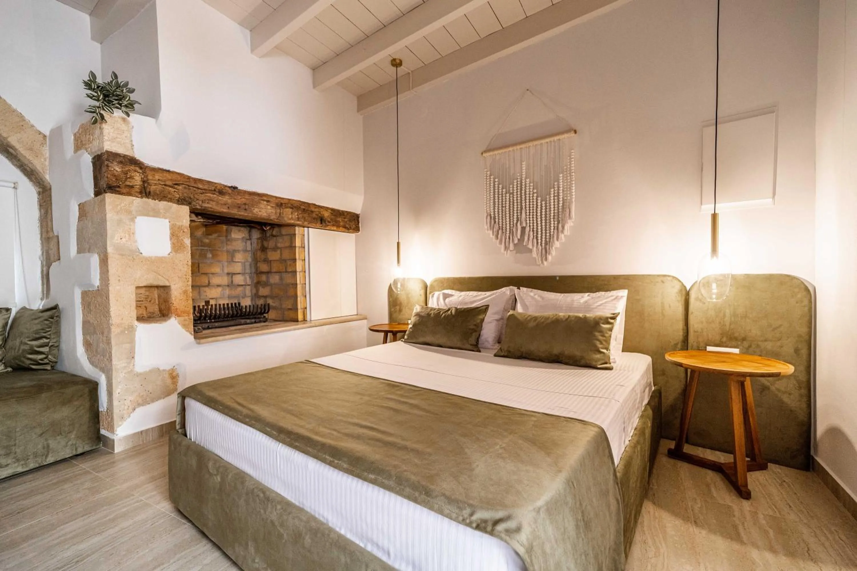 Bed in Lithinon Luxury Suites with Free Parking