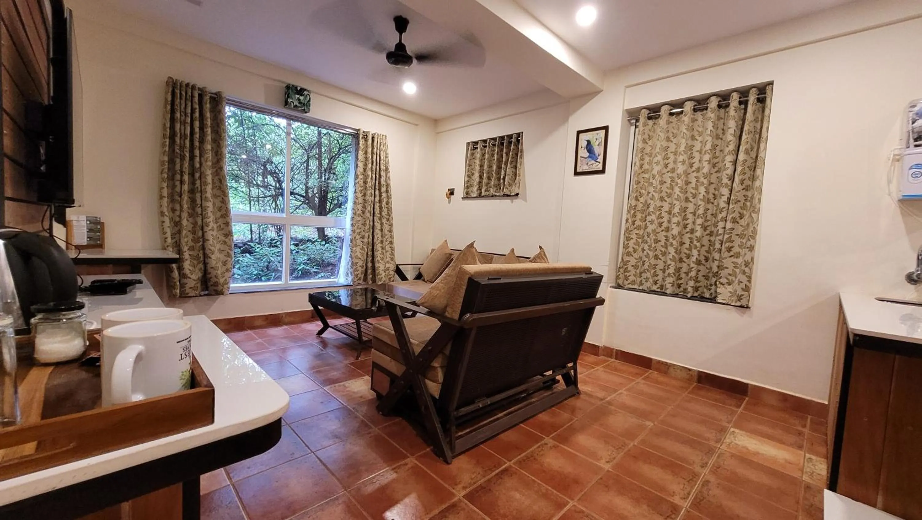 Living room in Forest Escapes Koyna