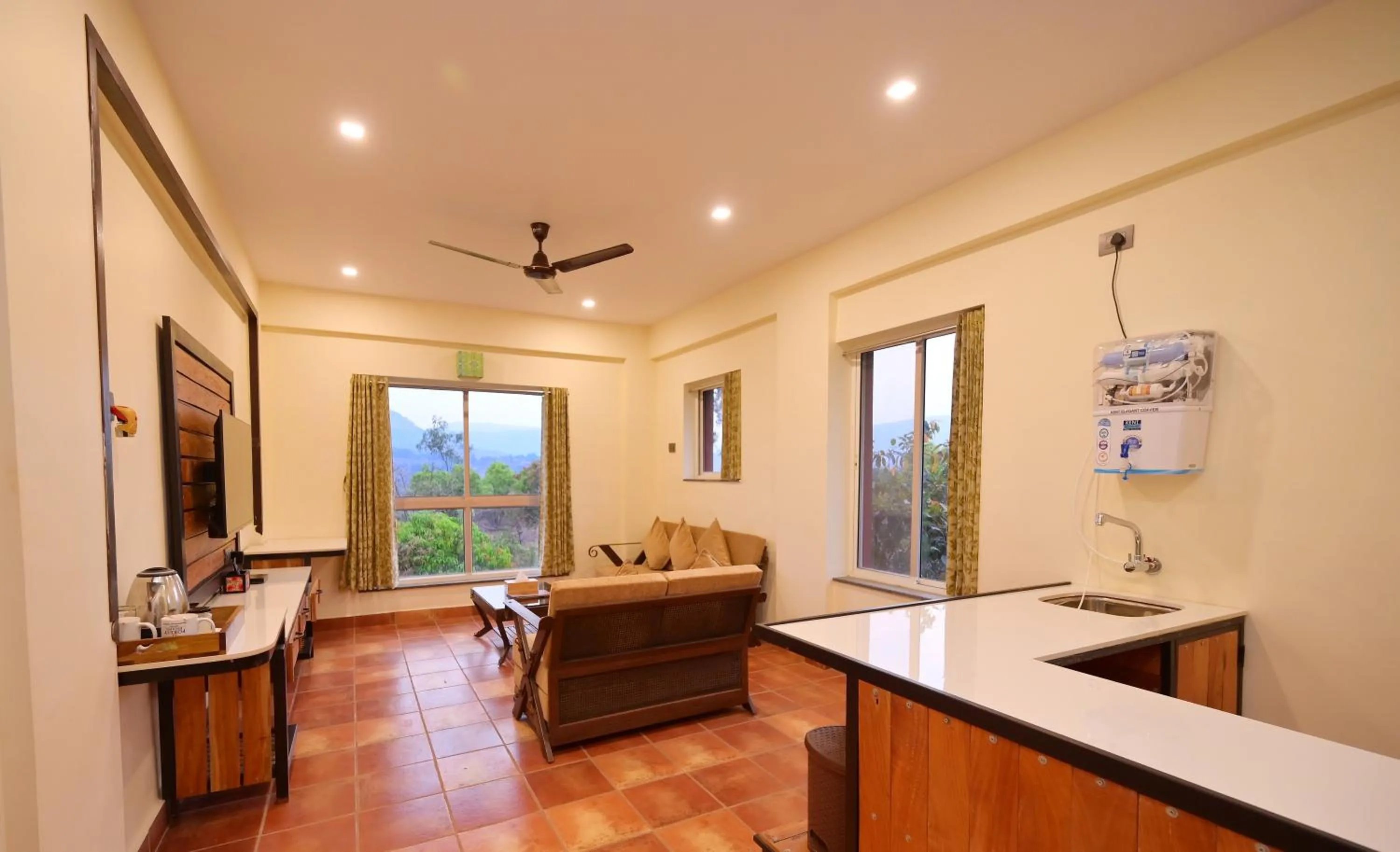 Living room in Forest Escapes Koyna