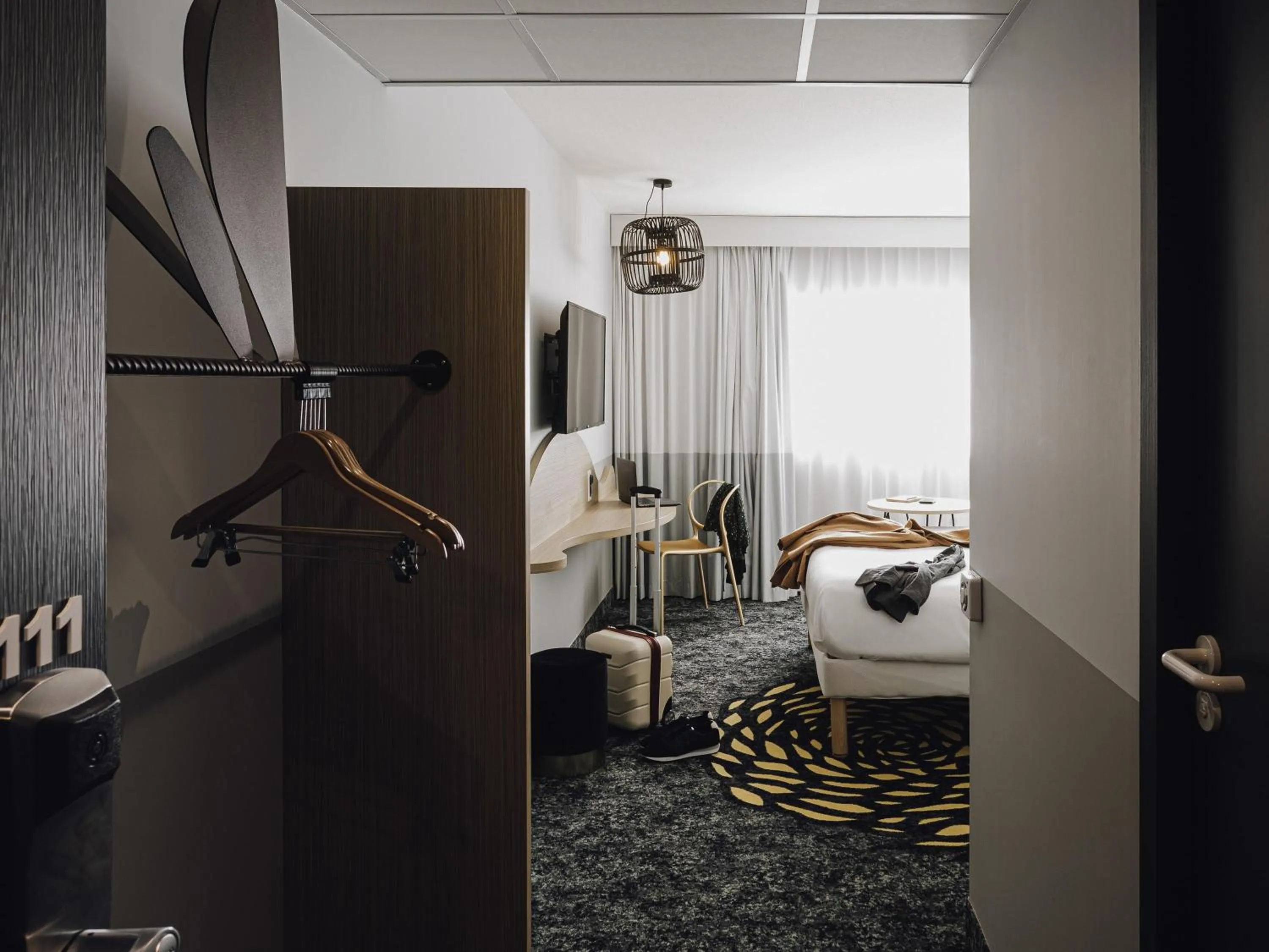 Bedroom, Bed in ibis Styles Nancy Laxou