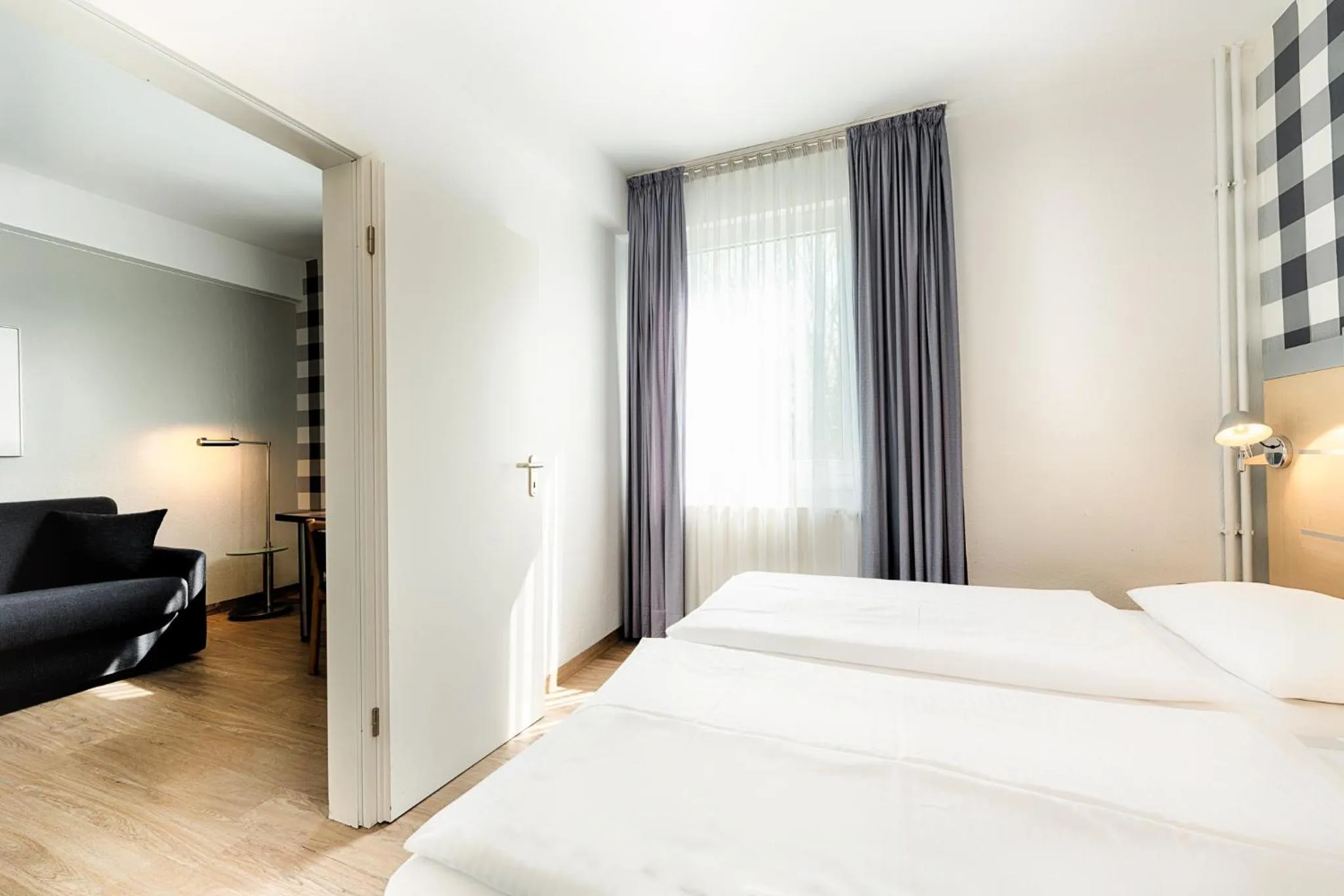 Photo of the whole room, Bed in enjoy hotel Berlin City Messe