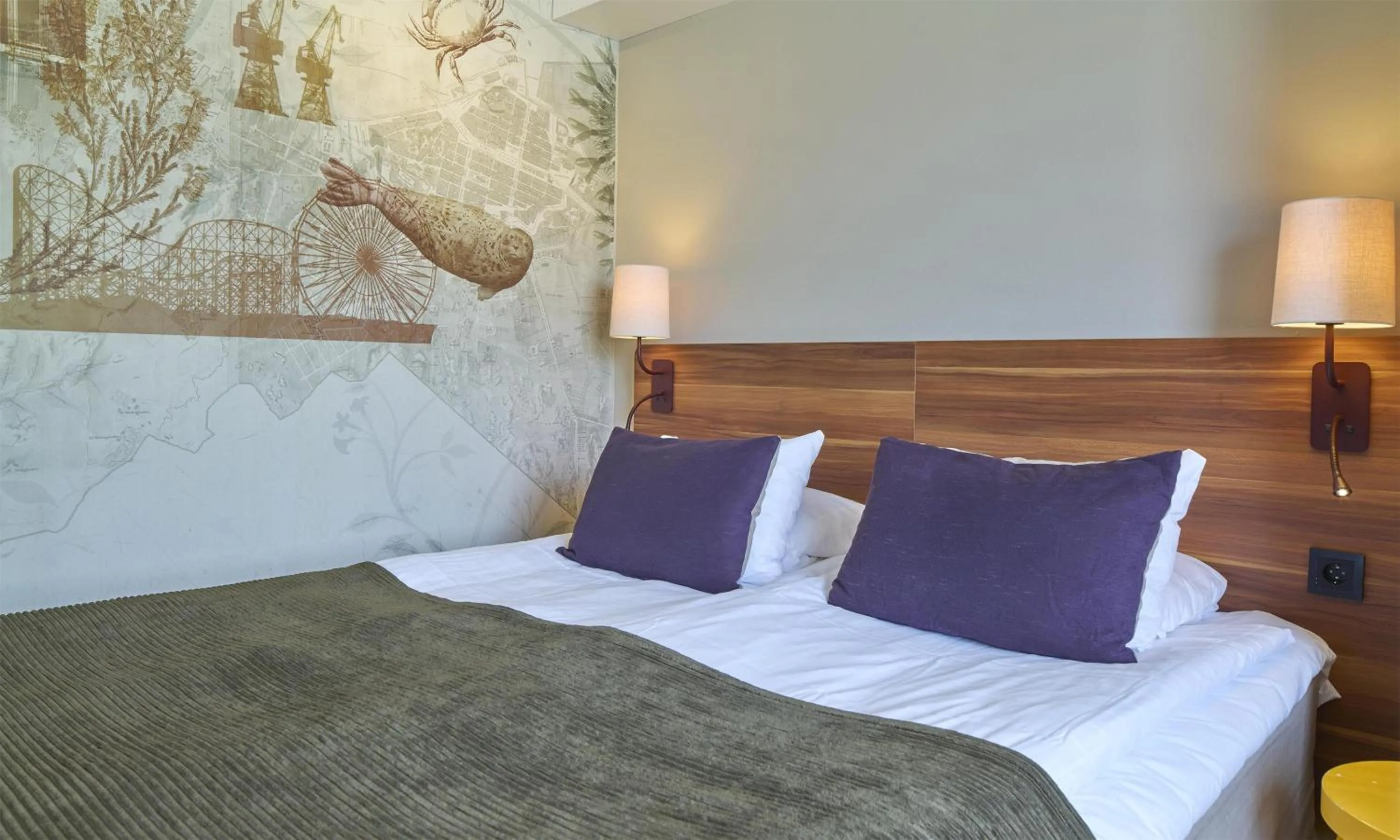 Bedroom, Bed in Scandic Backadal