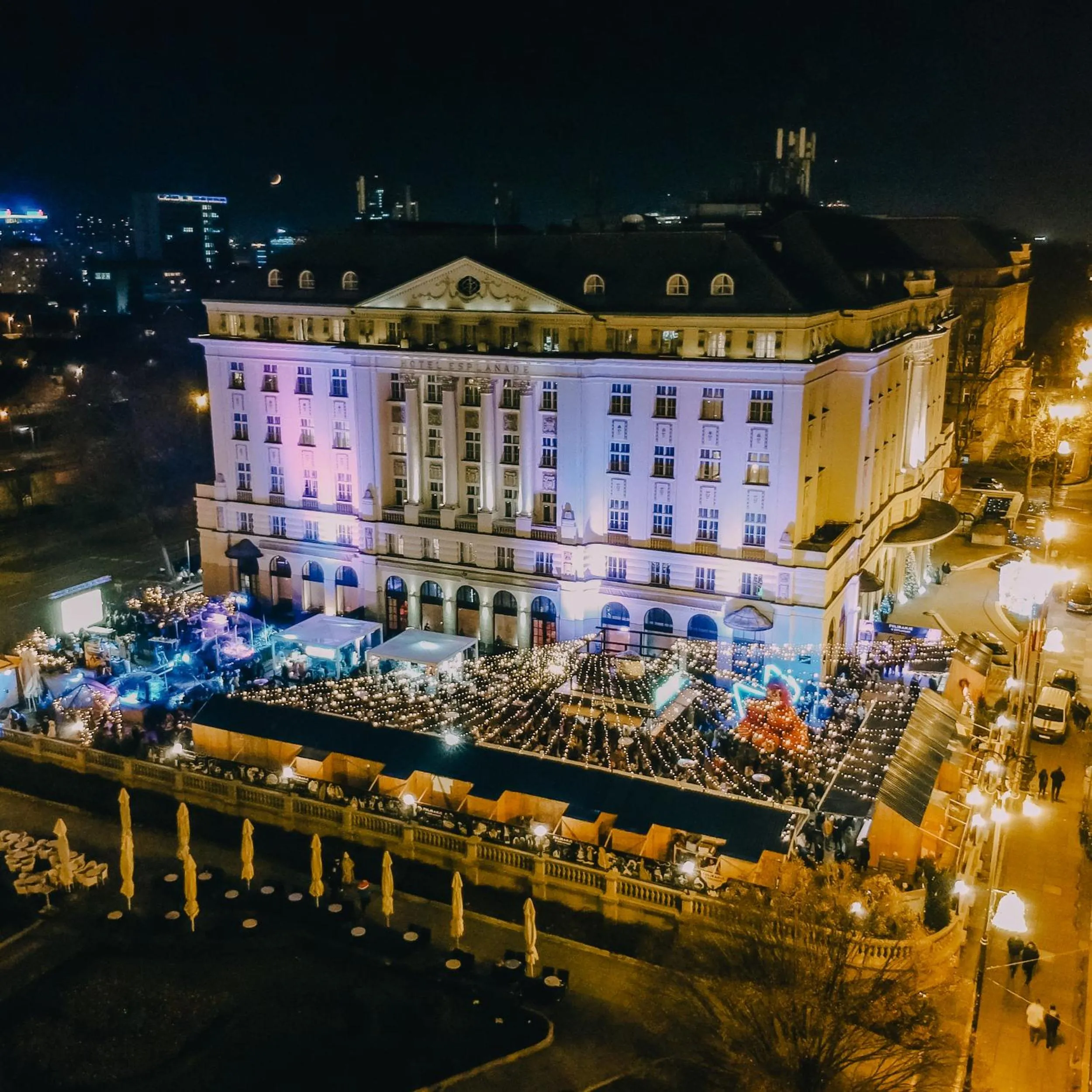 Night in Esplanade Zagreb Hotel