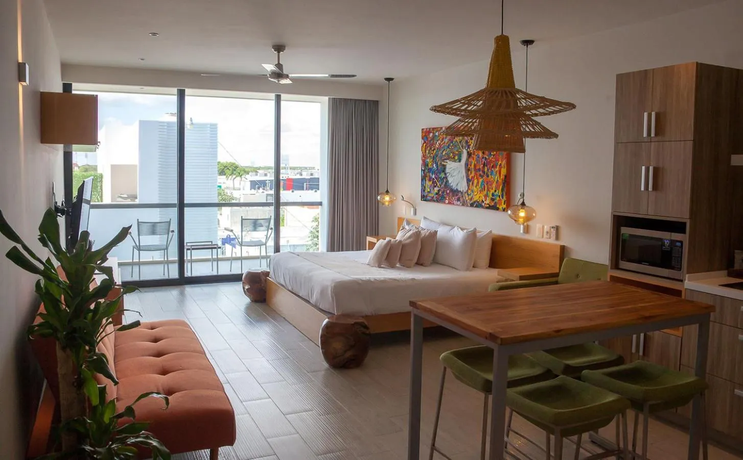 Living room, Bed in Opal Suites Apartments