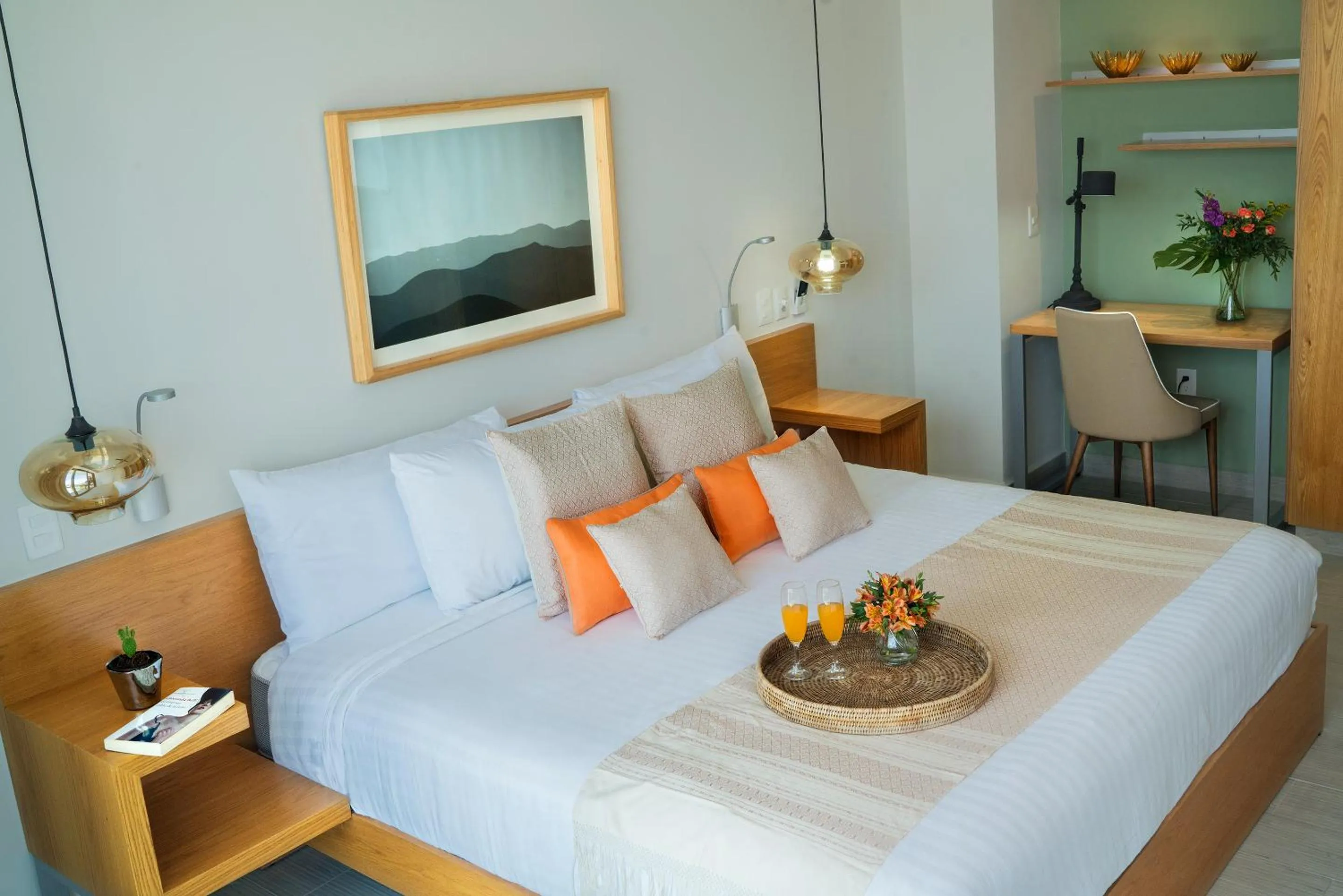 Bed in Opal Suites Apartments