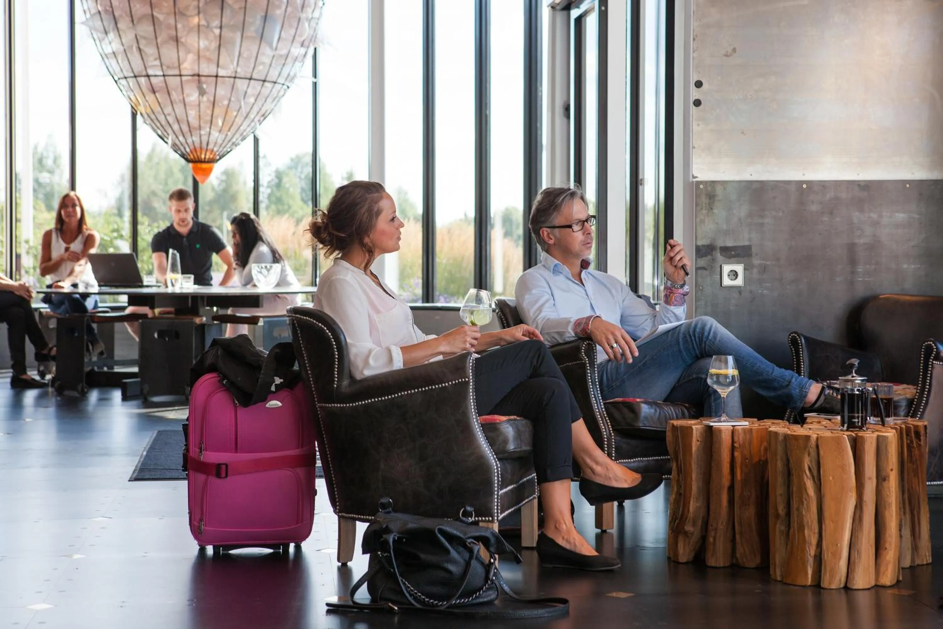 Communal lounge/ TV room in Kosta Boda Art Hotel