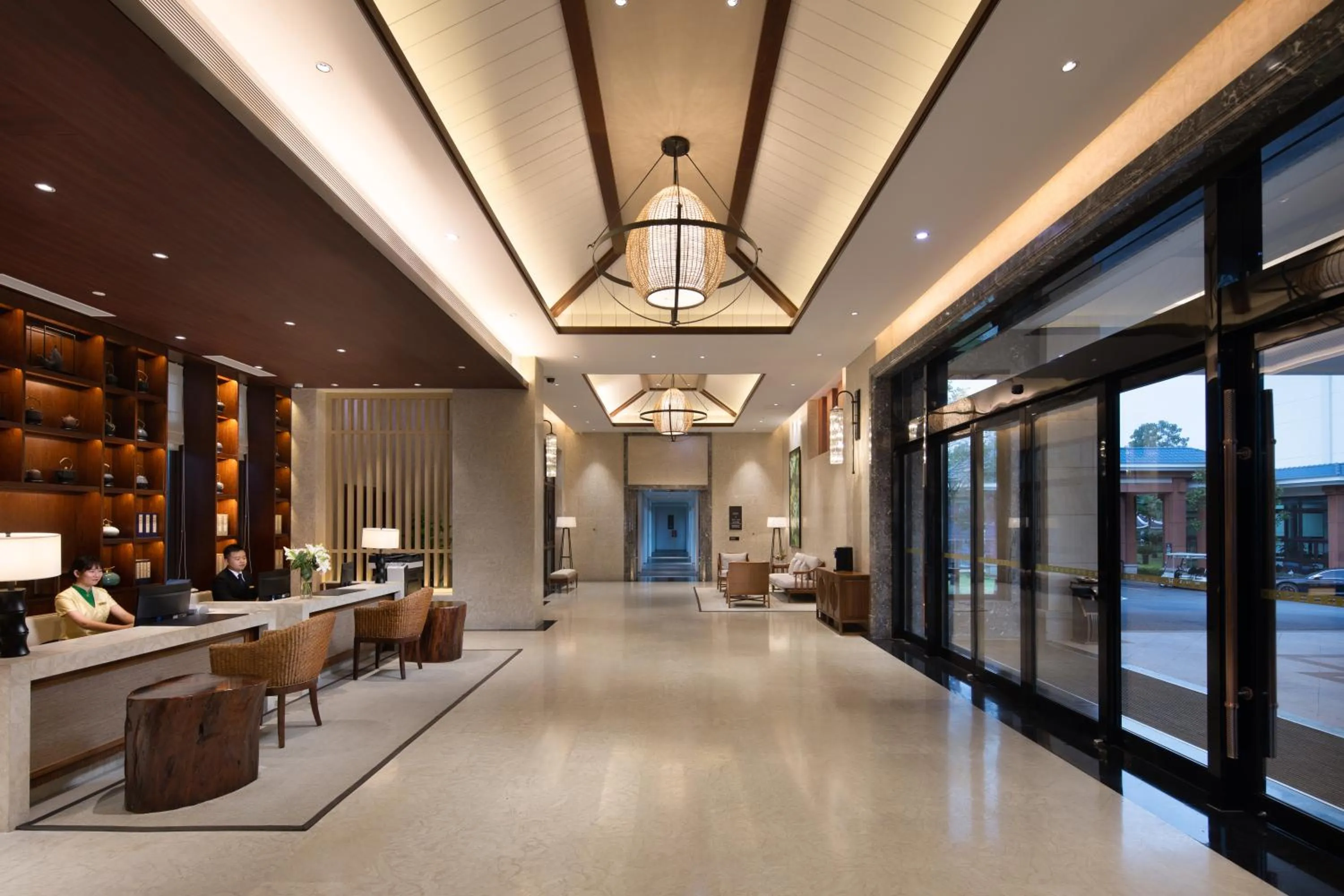 Lobby or reception in C&D Resort,Wuyi Mountain