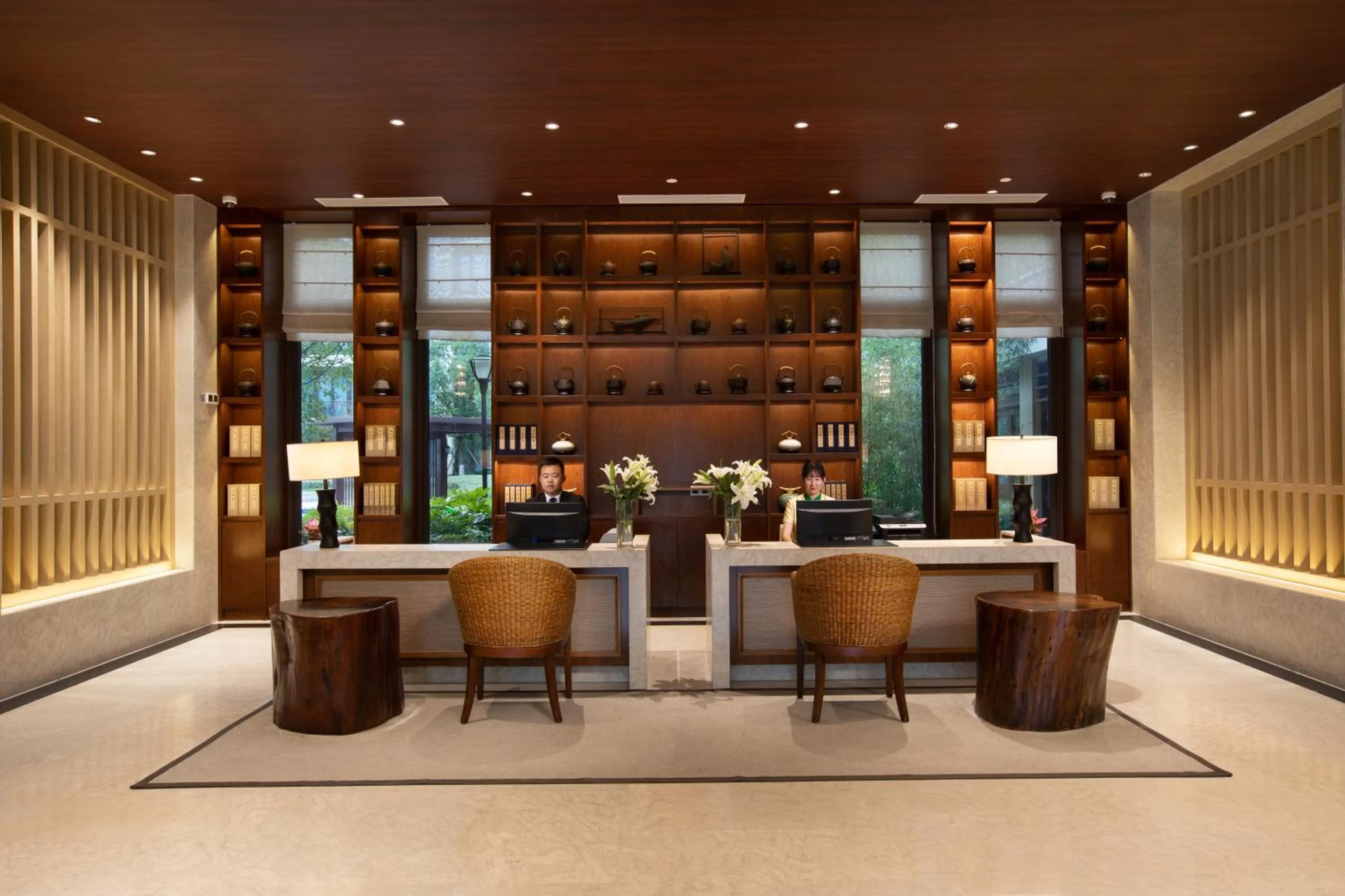 Lobby or reception in C&D Resort,Wuyi Mountain