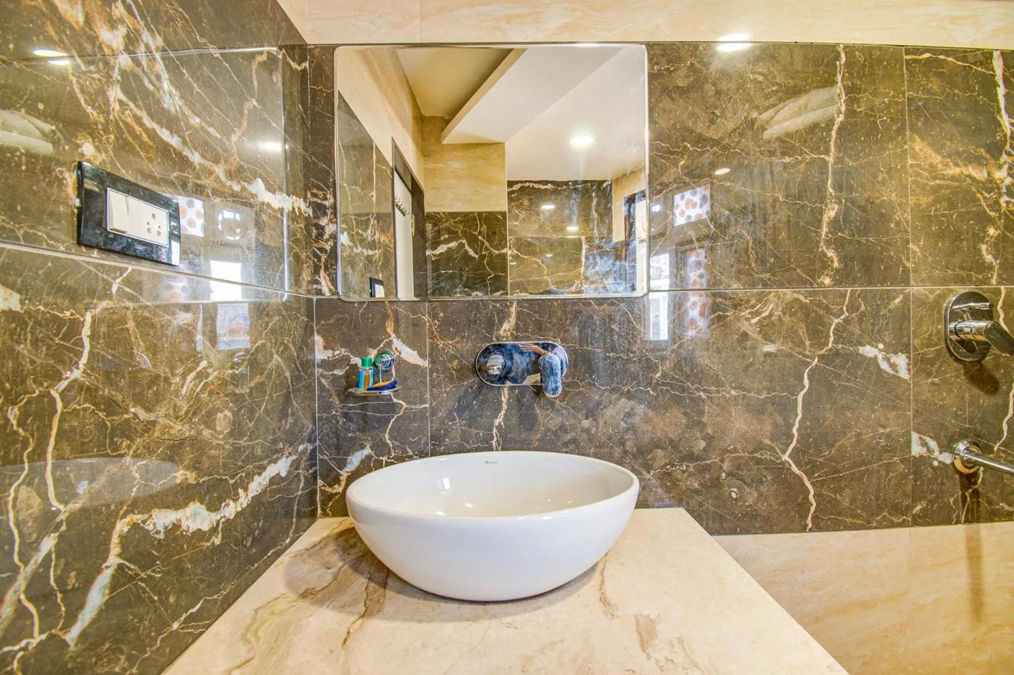 Bathroom in FabHotel Rajnandani Residency Bhawarkua