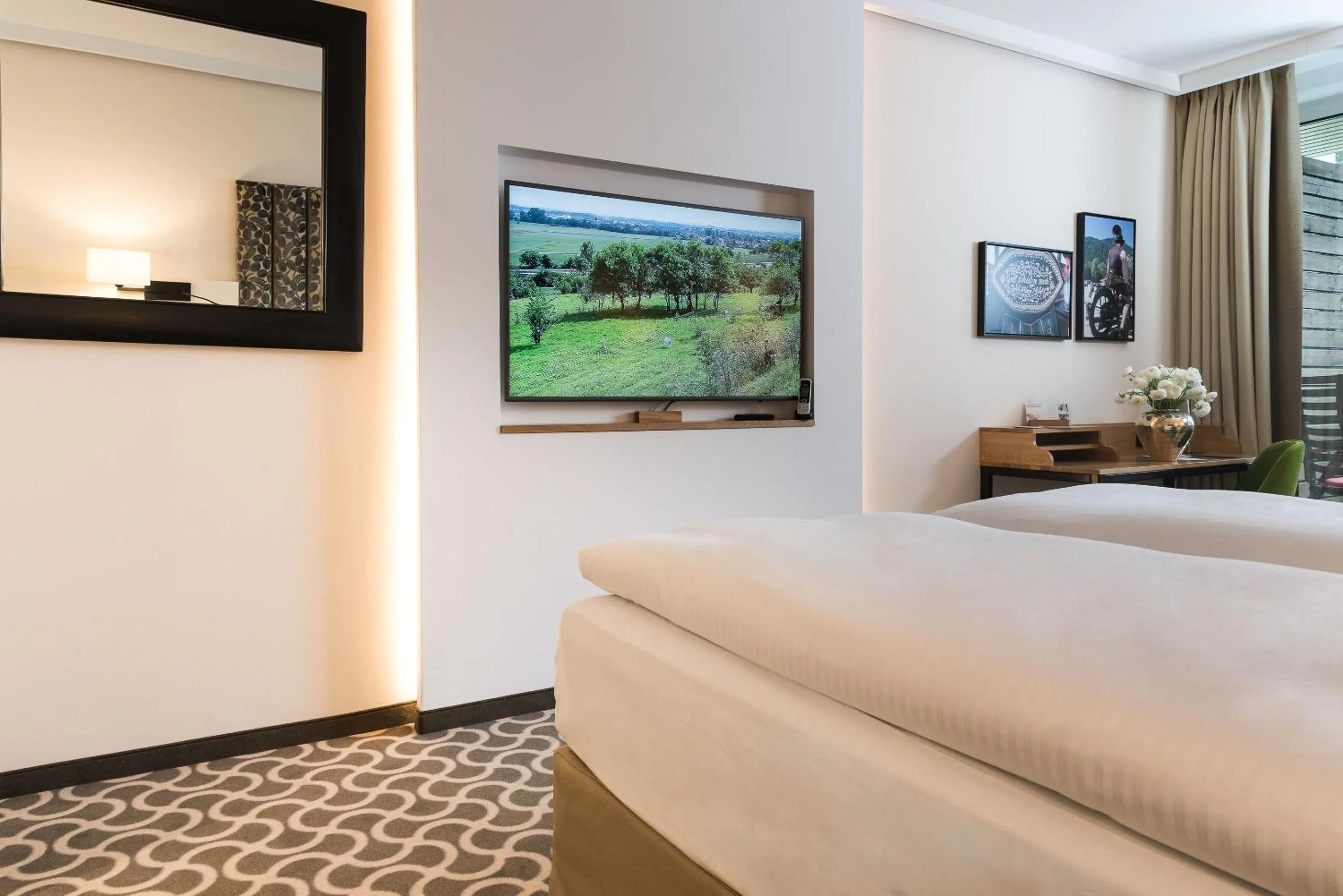 Bed in Parkhotel Rothof