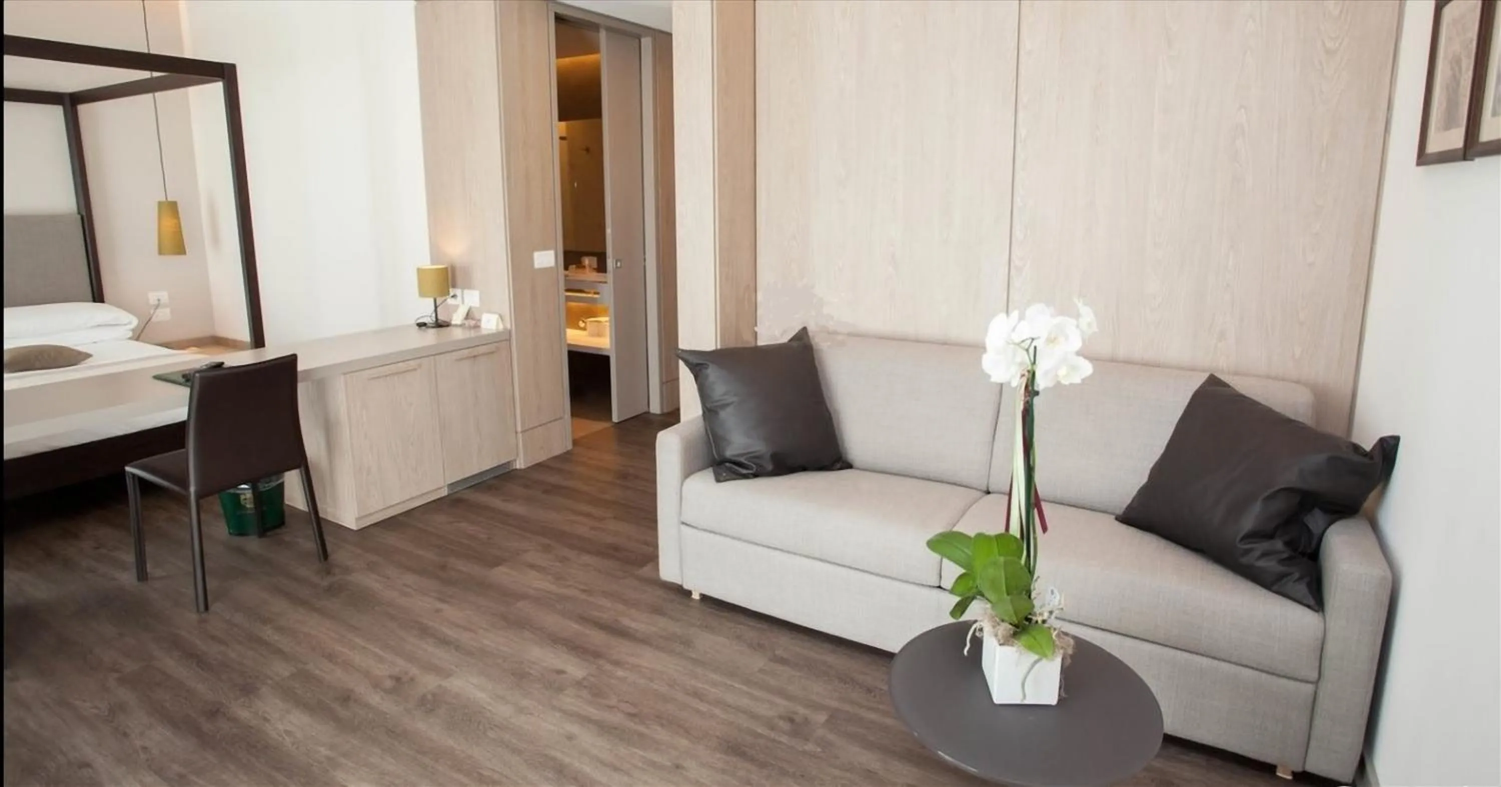 Bed in Hotel Principe Palace